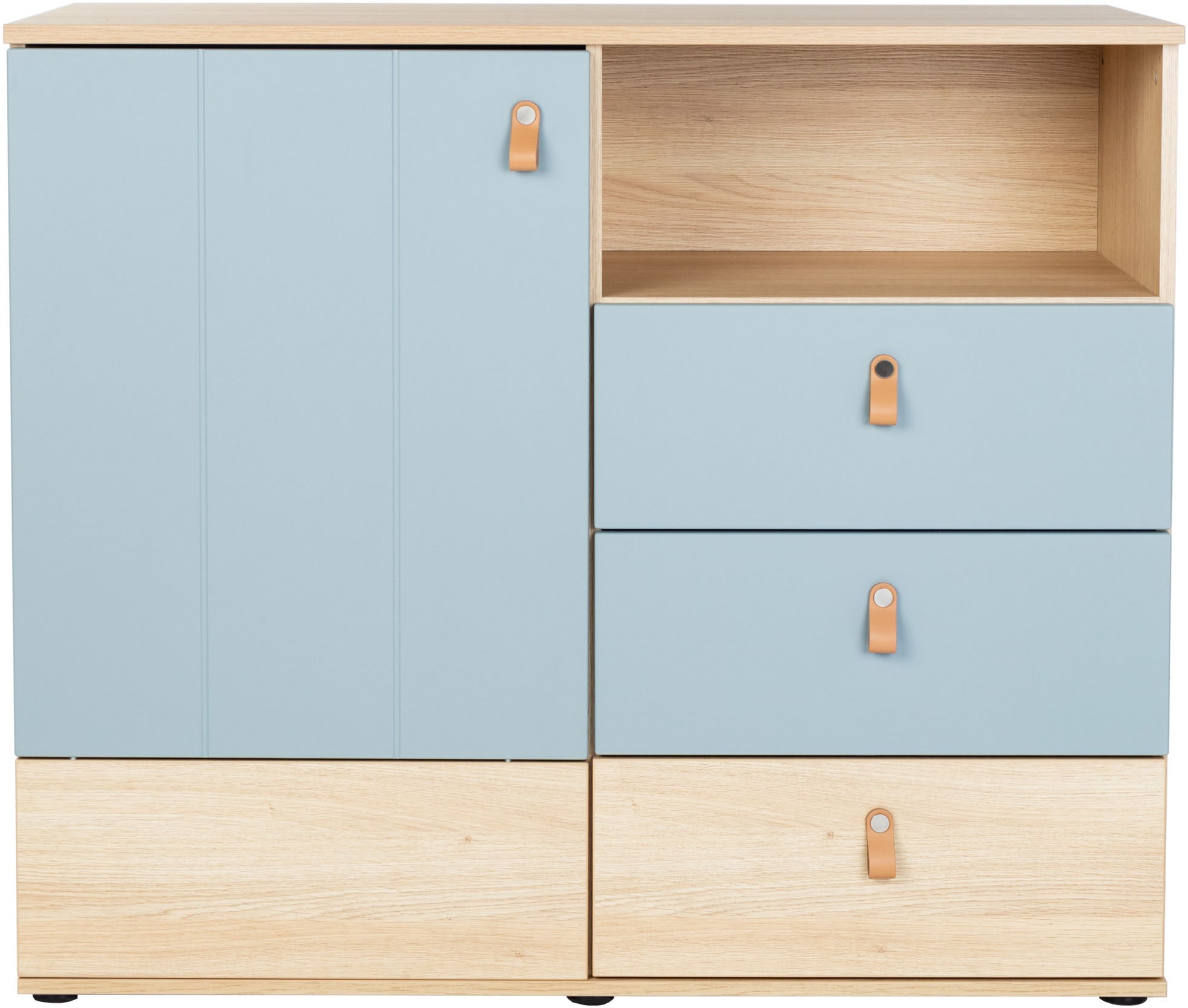 arthur berndt Babyzimmer-Komplettset »Babyzimmer-Set »Roofy« 3-teilig mit 1-türigem Kleiderschrank«, (Set, 3 tlg., Babymöbel-Set »Roofy« Kleiderschrank,Kinderbett+Wickelkommode)