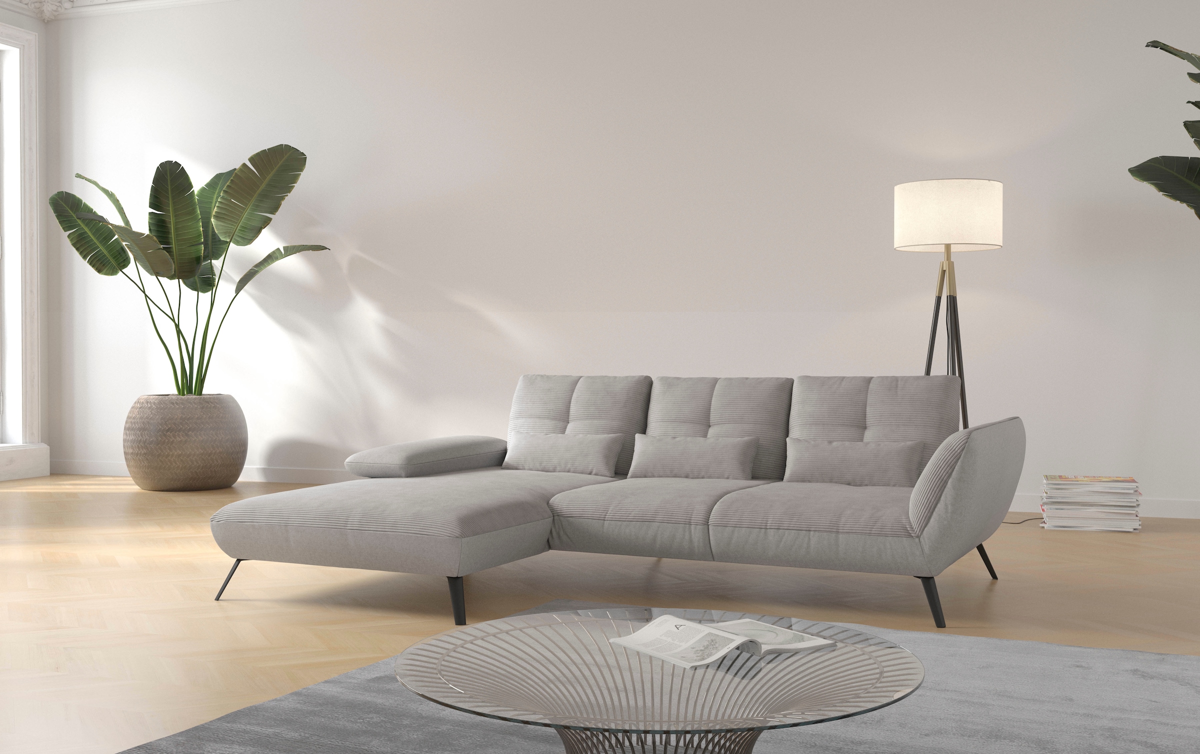 OTTO home Ecksofa "Mikado L-Form" inkl. Sitztiefenverstellung und Armteilverstellung
