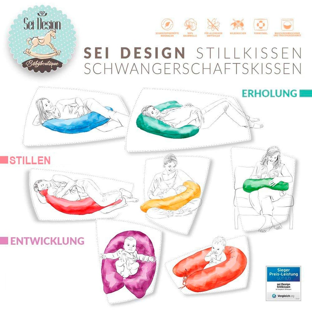 SEI Design Stillkissen »Häschen rosa«, mit hochwertiger Stickerei