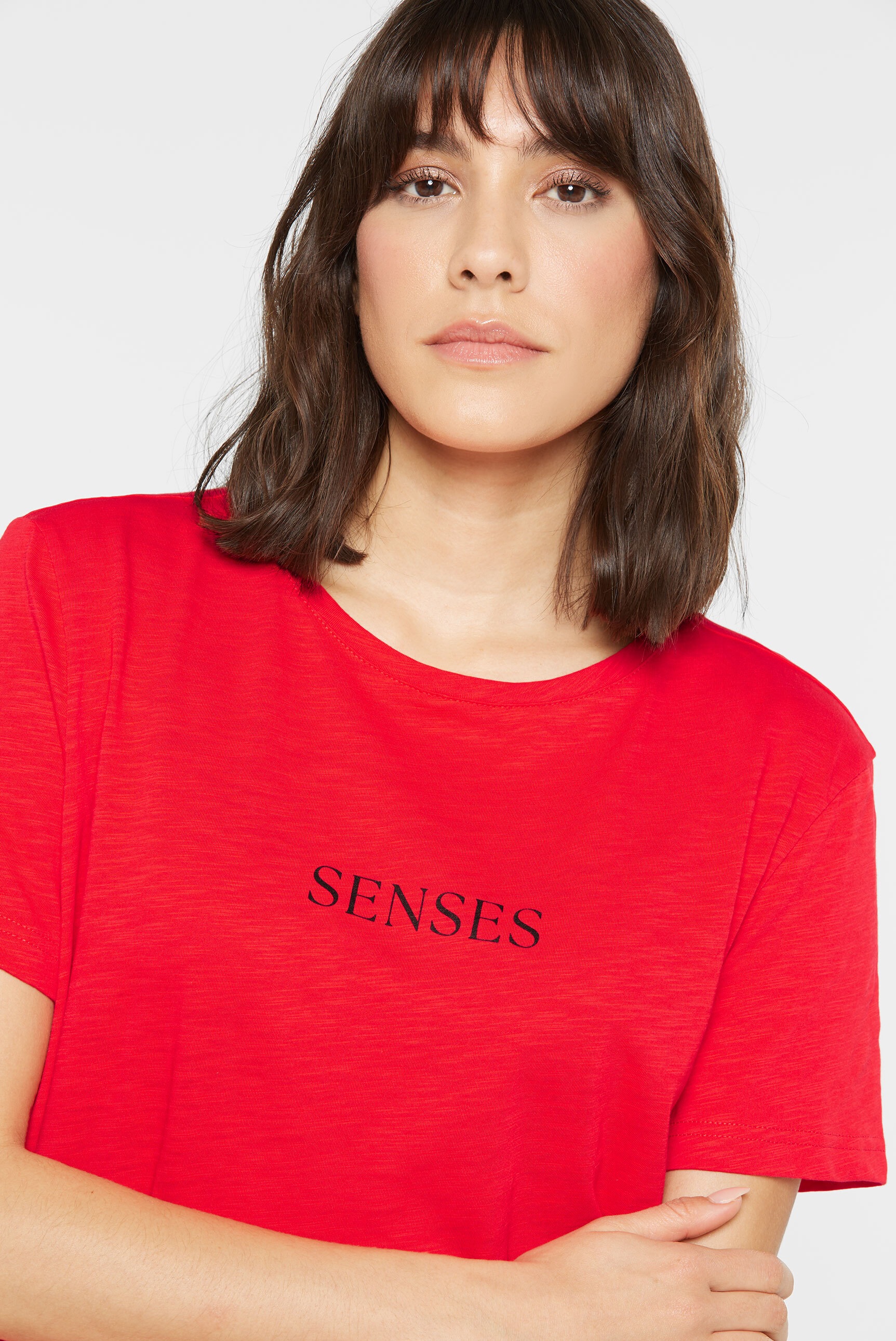 SENSES.THE LABEL Rundhalsshirt aus Baumwolle