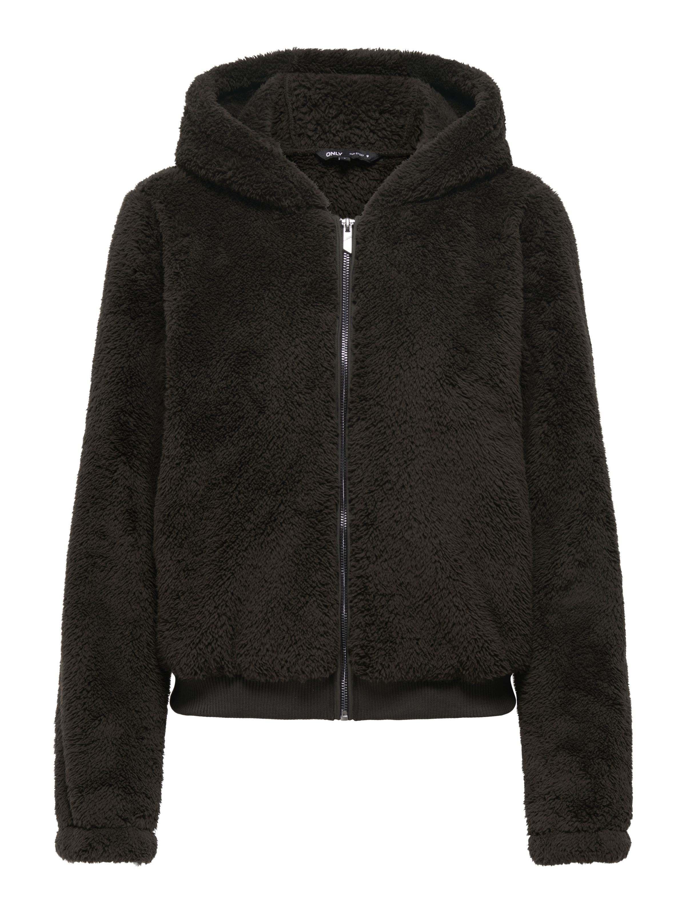 ONLY Kapuzenplüschjacke »ONLNEWANNA CONTACT SHERPA JKT OTW NOOS«, mit Kapuze
