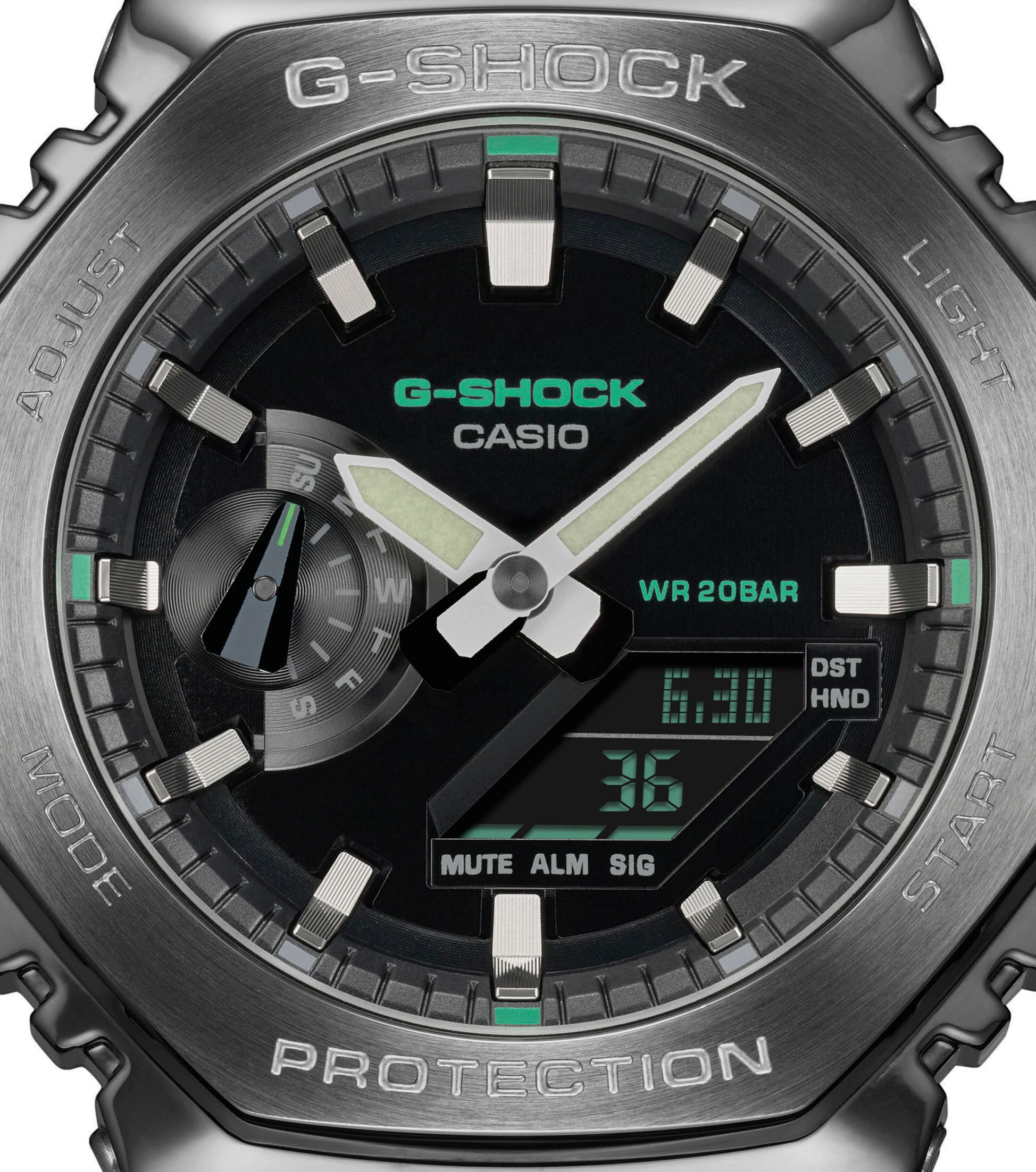 CASIO G-SHOCK Chronograph, Quarzuhr,Armbanduhr,Herrenuhr,digital, bis 20bar wasserd.Textilarmband