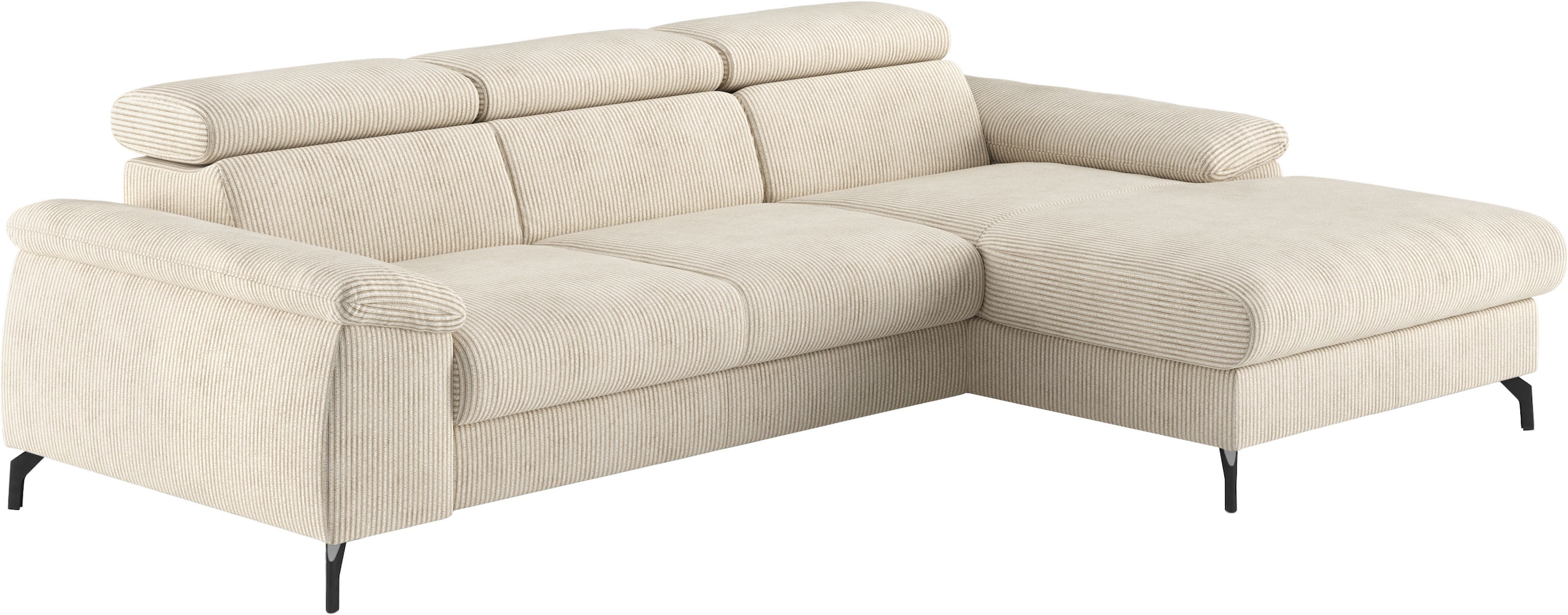 COTTA Ecksofa "Kitty L-Form, B: 242 cm" mit Kopfteilverstellung, optional Schlaffunktion & Bettkasten