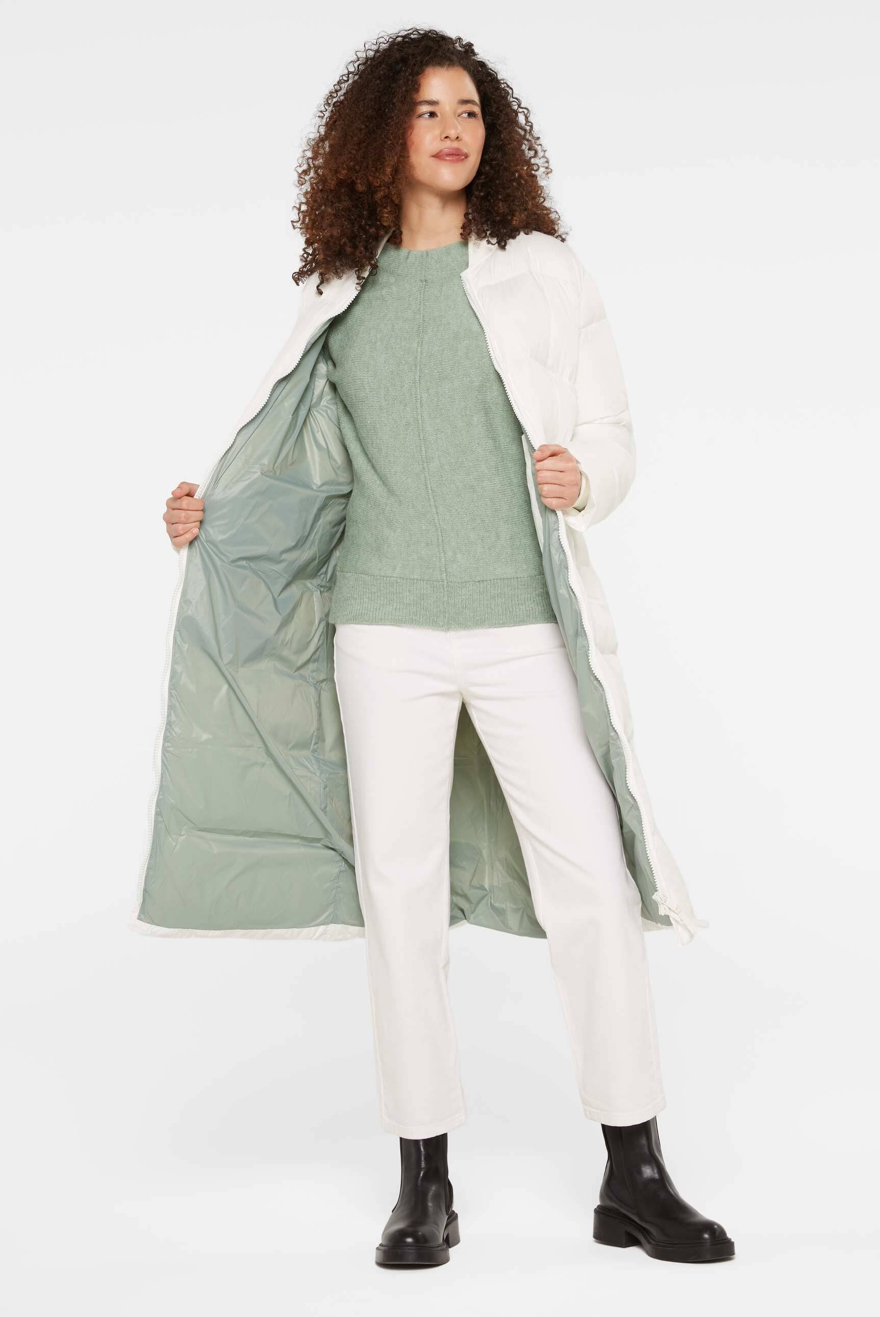 SENSES.THE LABEL Langjacke ohne Kapuze mit Zwei-Wege-Reißverschluss
