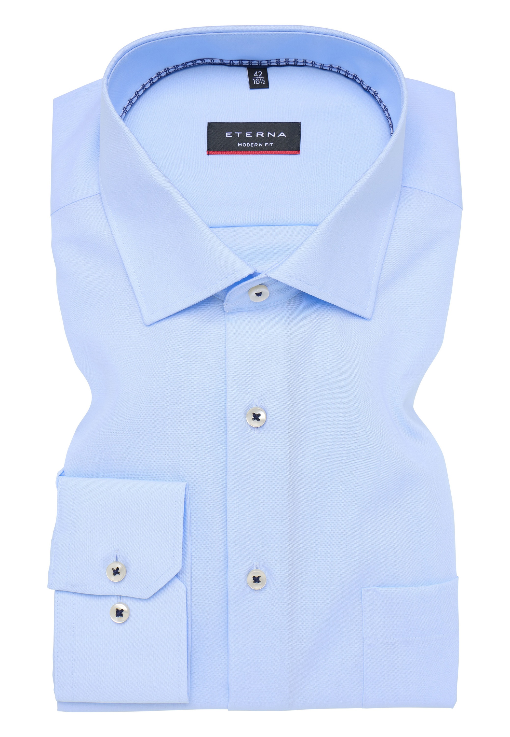 Eterna Langarmhemd, NON IRON (bügelfrei)