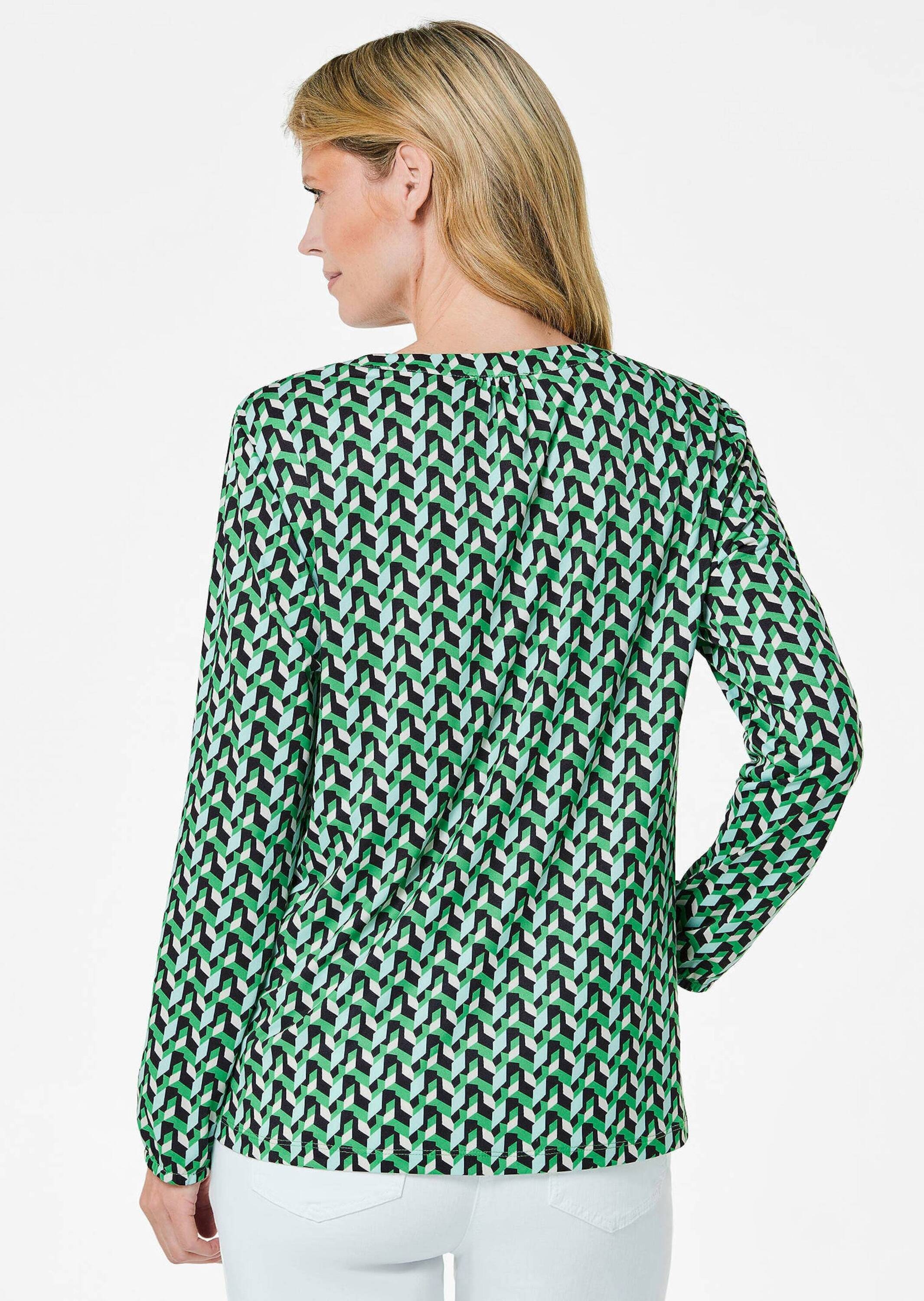 GOLDNER Kurzarmbluse »Jerseybluse Blusenshirt in femininer Form«