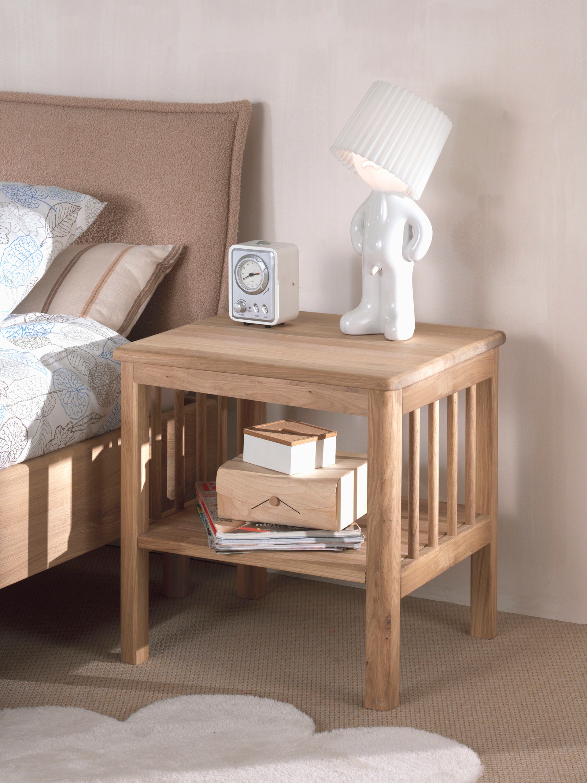 Home affaire Sideboard "Nachtkonsole aus massvier Eiche natur geölt, zeitlo günstig online kaufen
