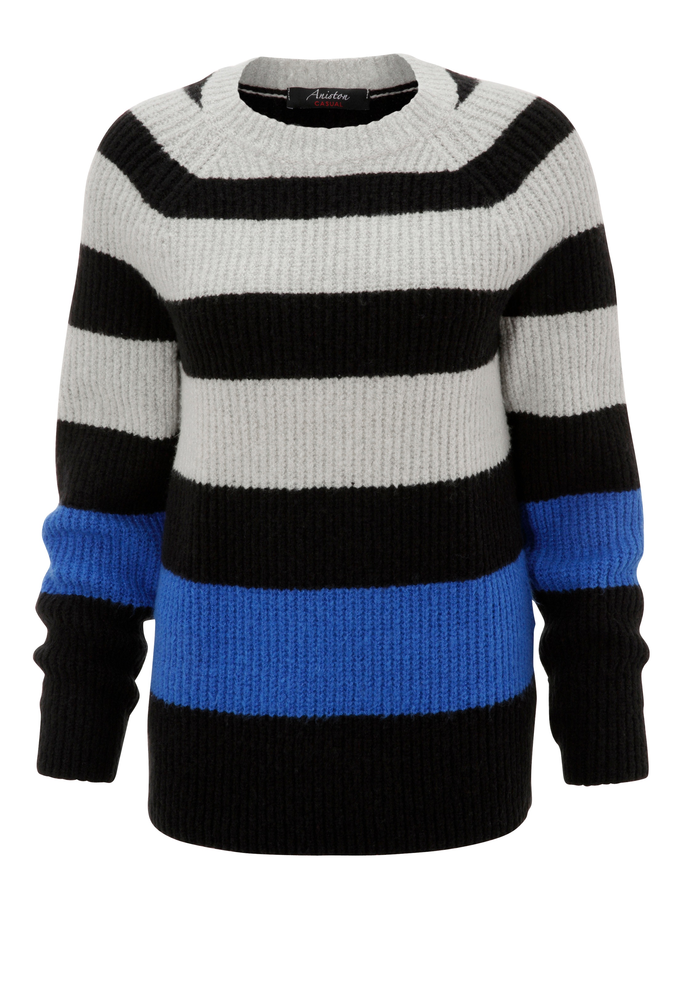 Aniston CASUAL Strickpullover im trendigem Streifen-Dessin NH9044