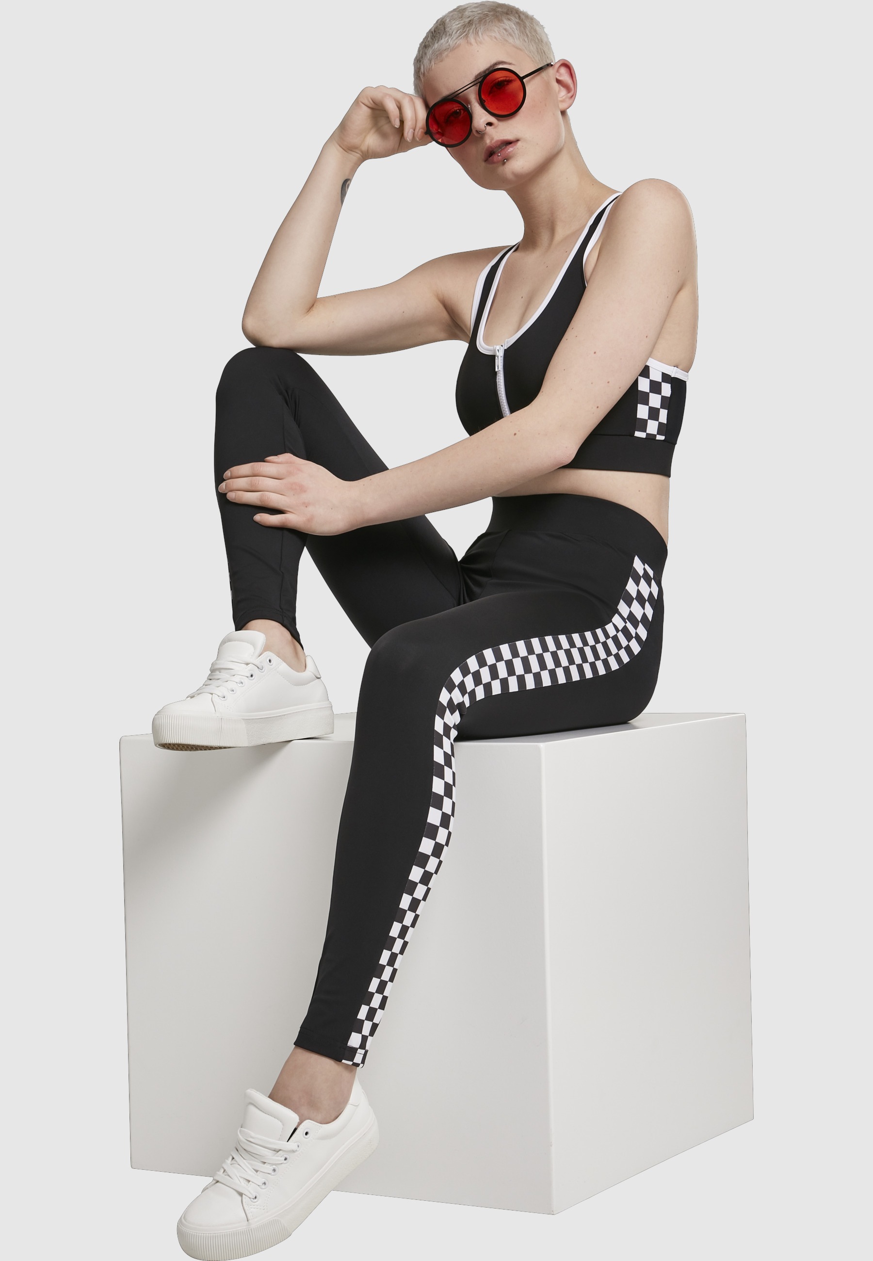 URBAN CLASSICS Leggings »Urban Classics Damen Ladies Side Check Leggings«