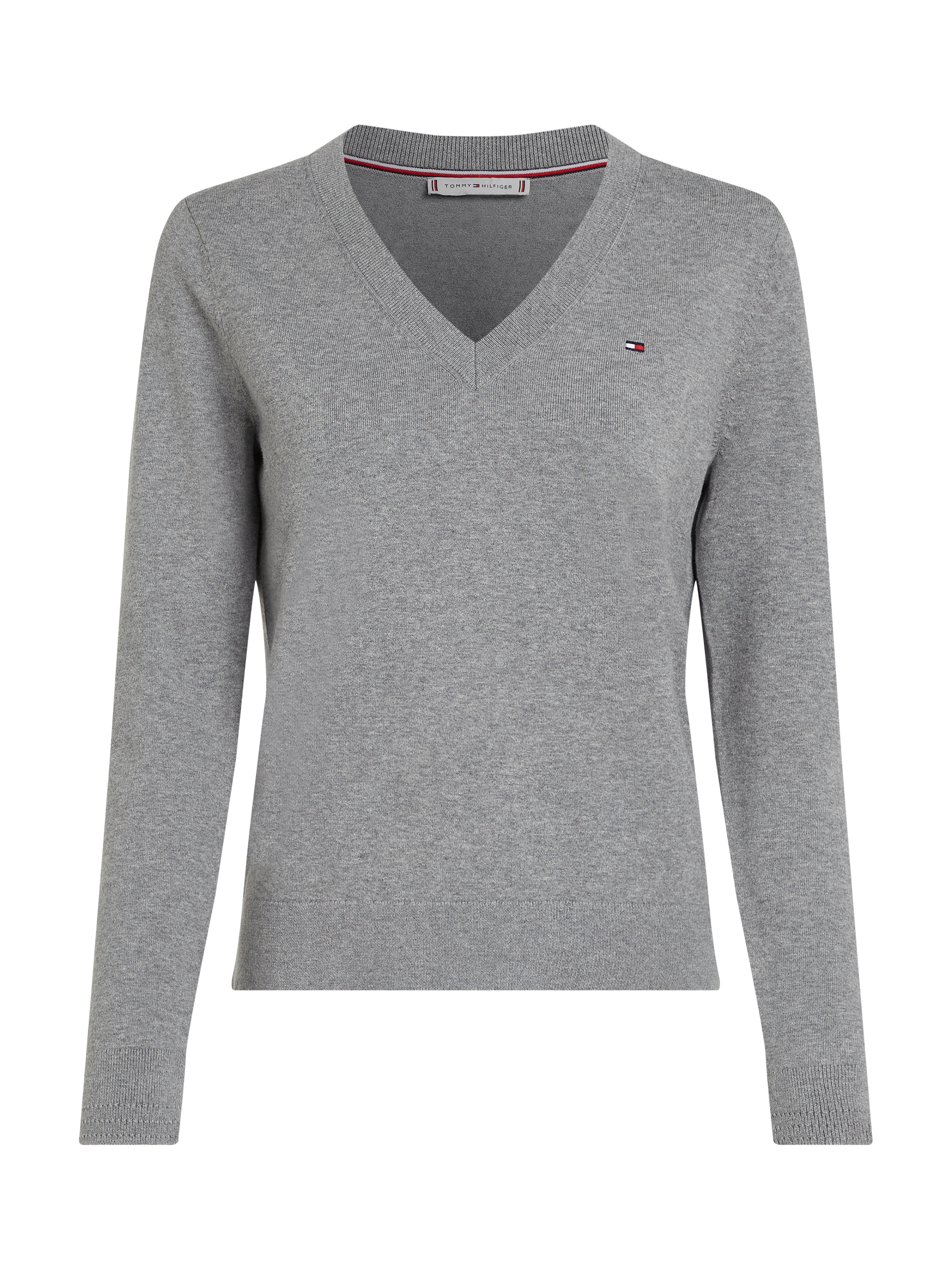 Tommy Hilfiger V-Ausschnitt-Pullover, mit Logo-Stickerei