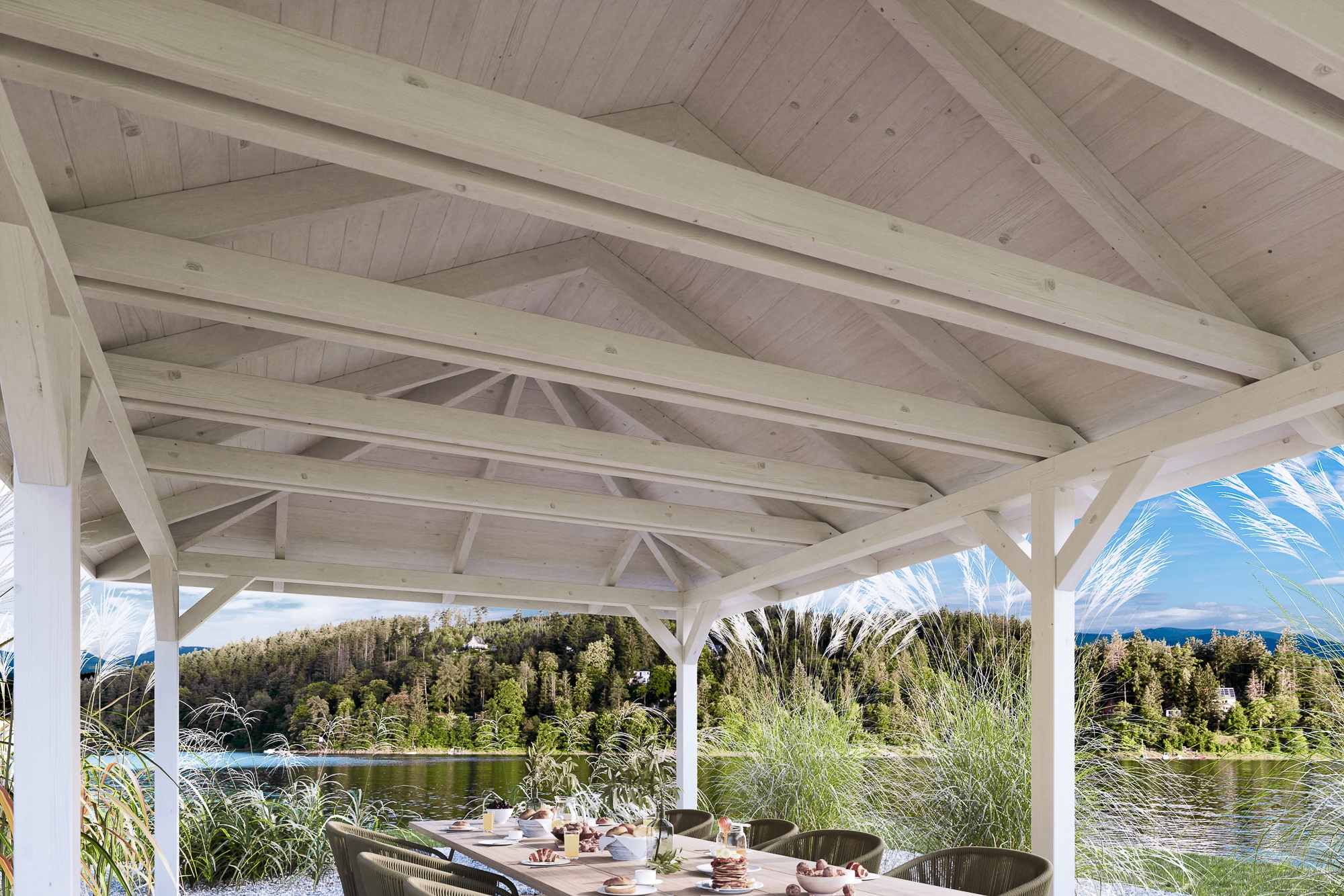 Skanholz Holzpavillon »Orleans 4«, Leimholz, 489 x 966 cm