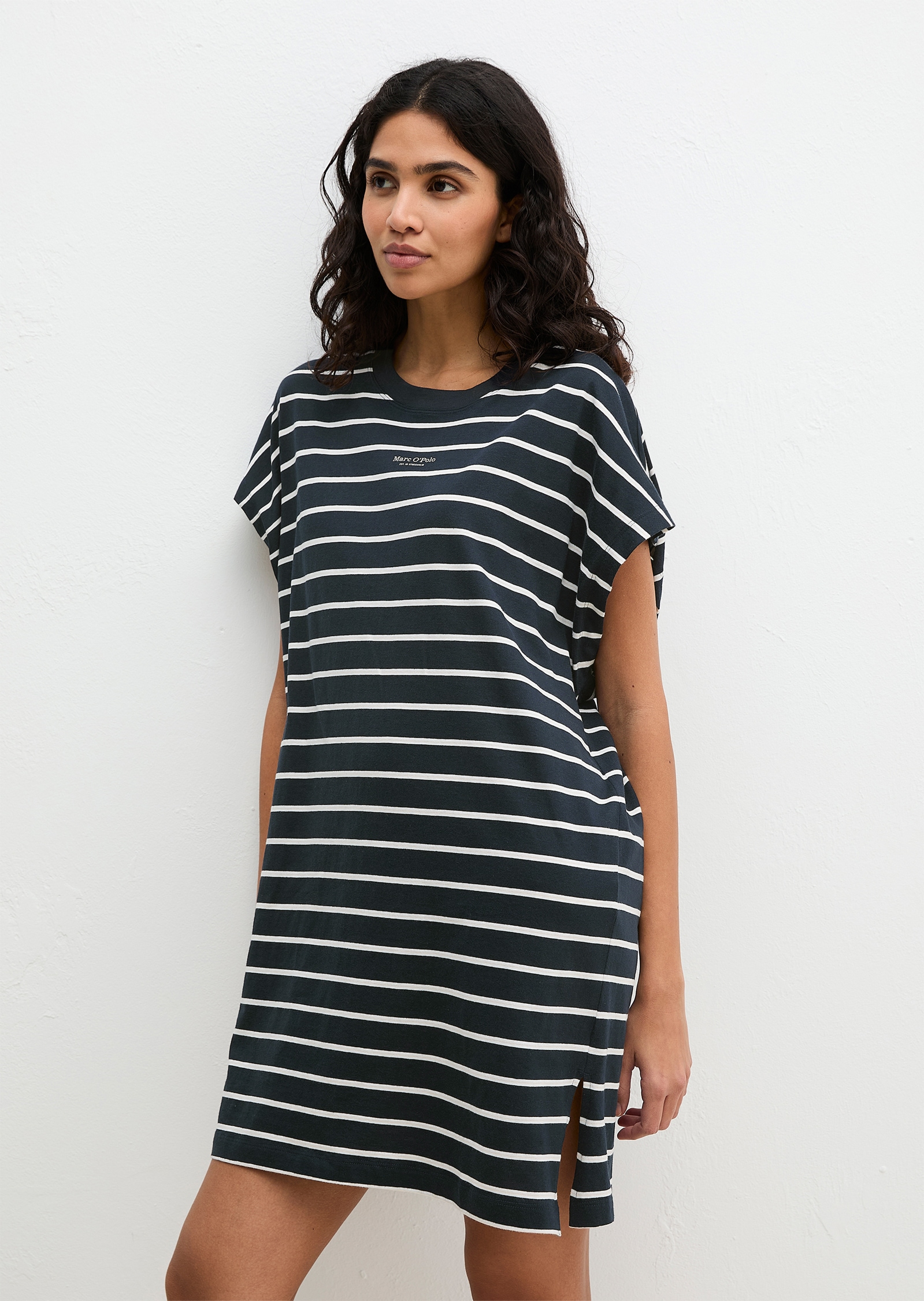 Marc OPolo Nachthemd "Mix N Match Nightdress" Ohne Taschen gestreift, mit R günstig online kaufen