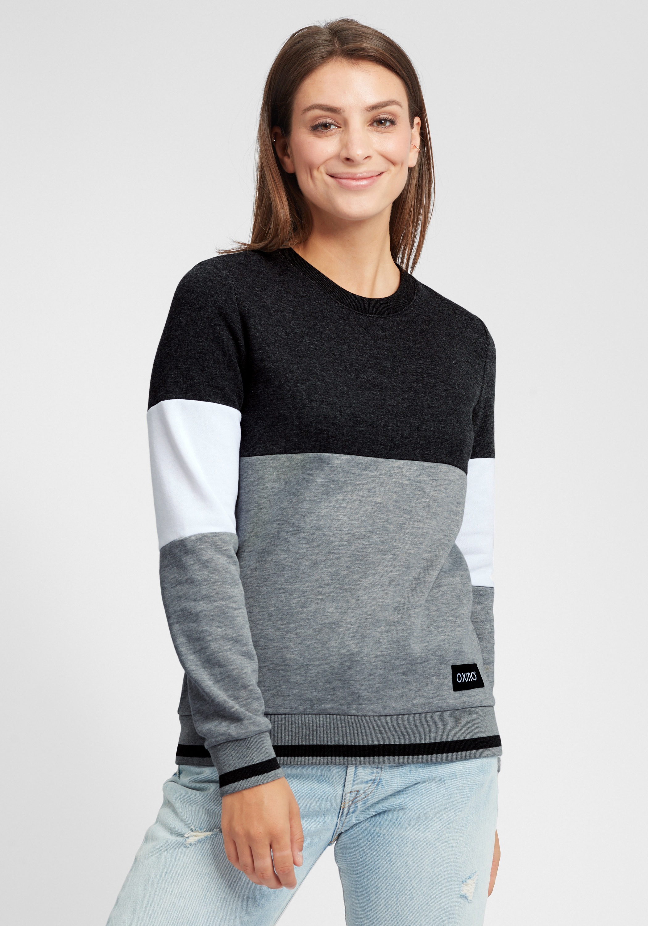 OXMO Rundhalspullover "Sweatpullover OXOmaya" günstig online kaufen