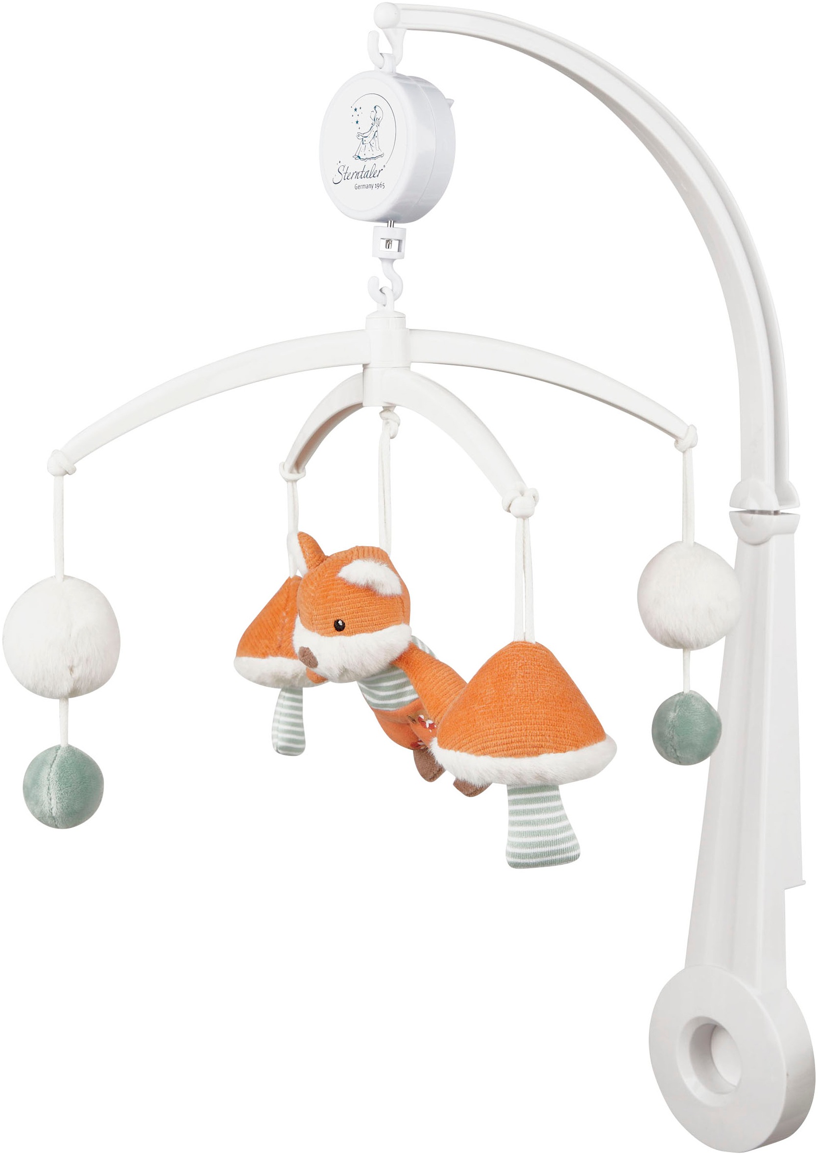 "Mobile STERNTALER ""Fuchs Filou"", orange (bunt), Mobilés, BabyB:45cm H:57cm T:34cm, Flauschstoff, Jersey, Kunststoff, B:45cm H:57cm T:34cm"
