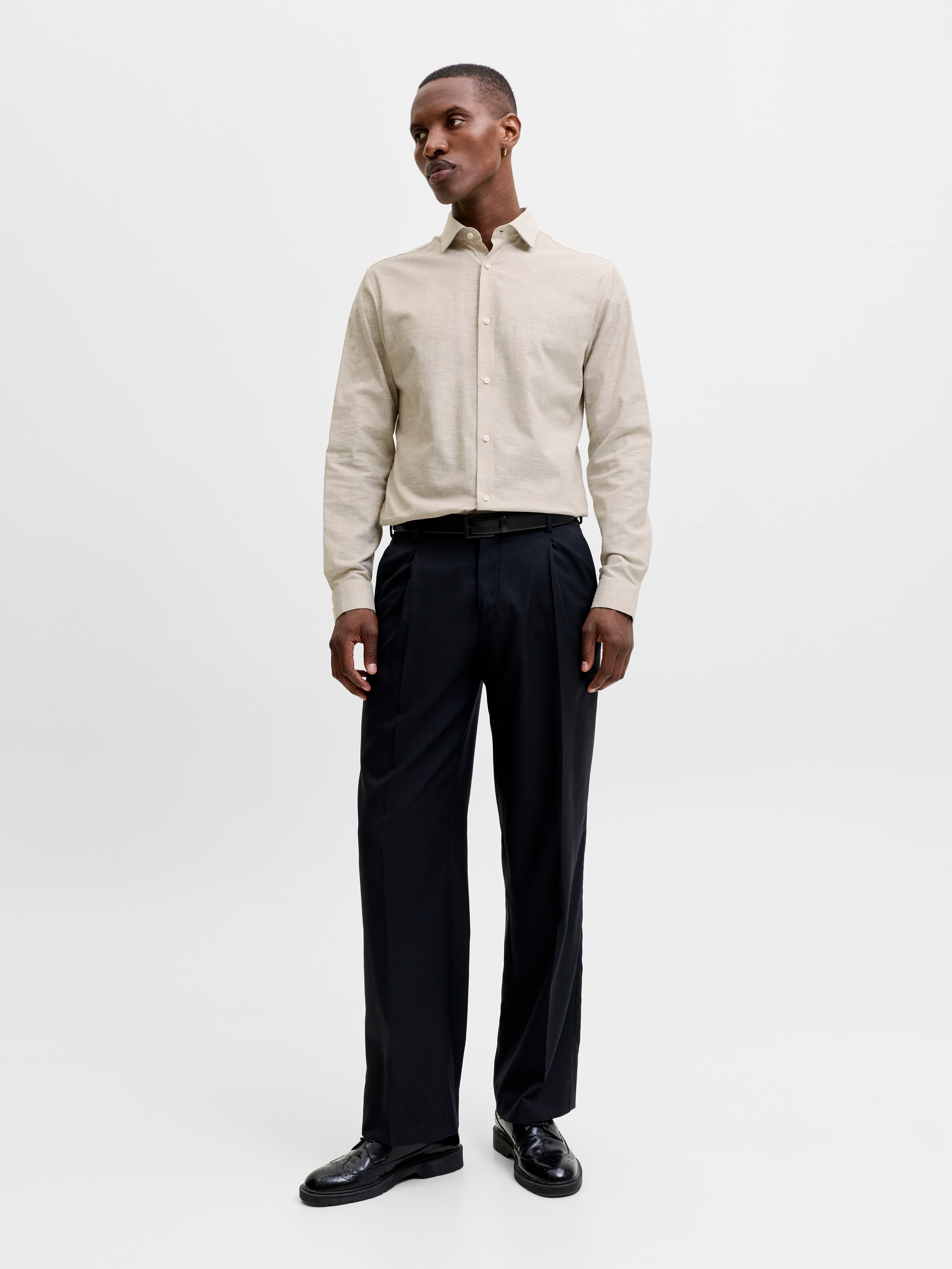 Jack & Jones Langarmhemd »JPRBLAPARKER HEATHER L/S SHIRT STYD« Baumwolle, slim fit
