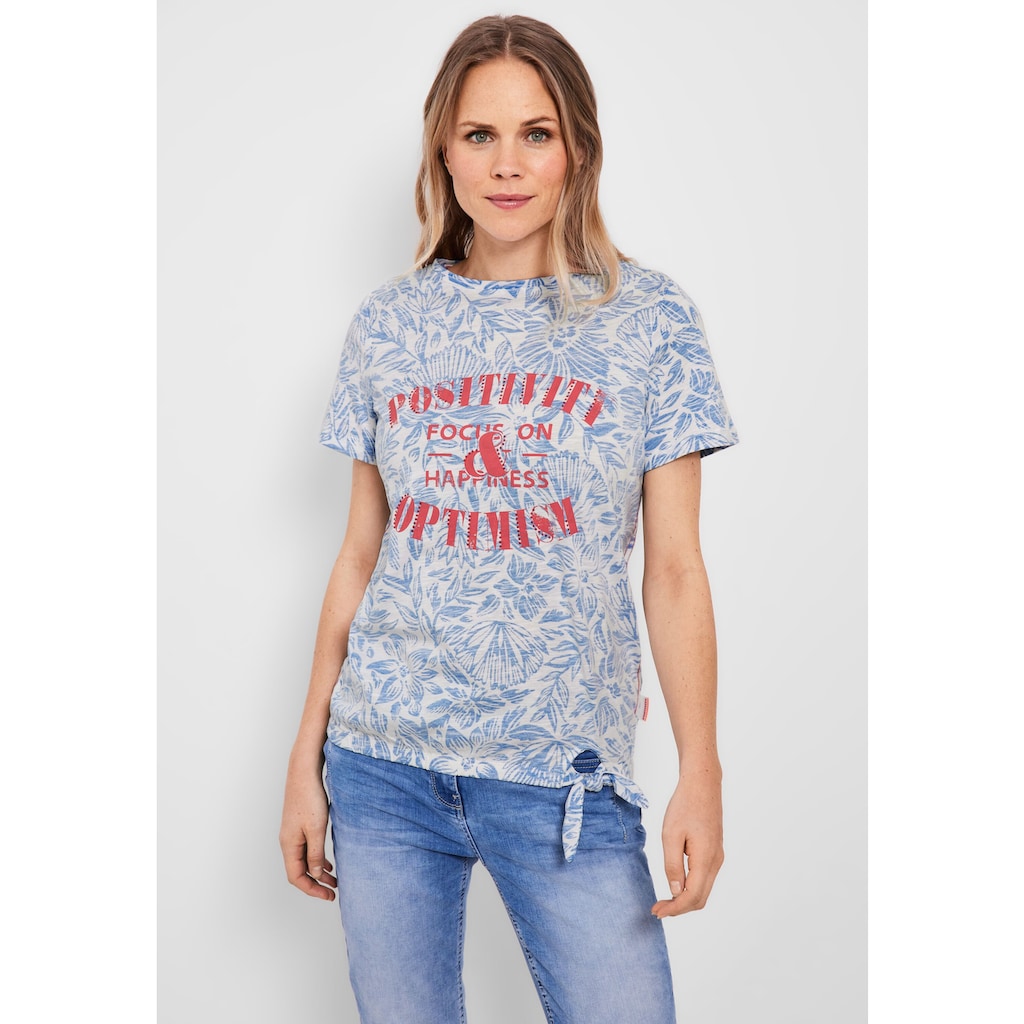 Cecil T-Shirt mit allover Blumenprint