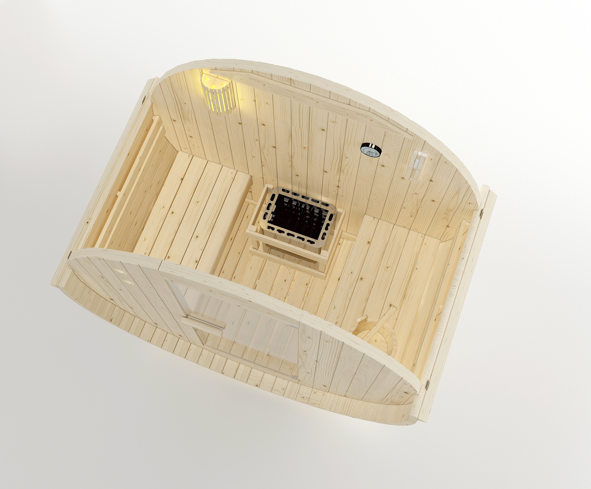 Sanotechnik Sauna »»HANKO« Außensauna« geeignet für 6 Personen, Fichtenholz