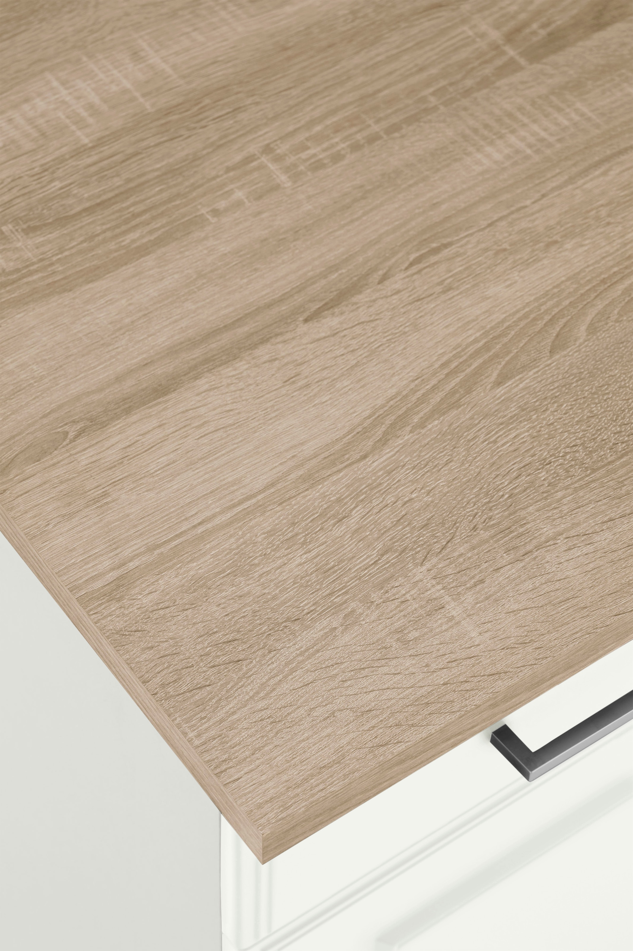 HELD MÖBEL Winkelküche »Stockholm«, Stellbreite 290/170 cm, mit hochwertigen MDF Fronten im Landhaus-Stil