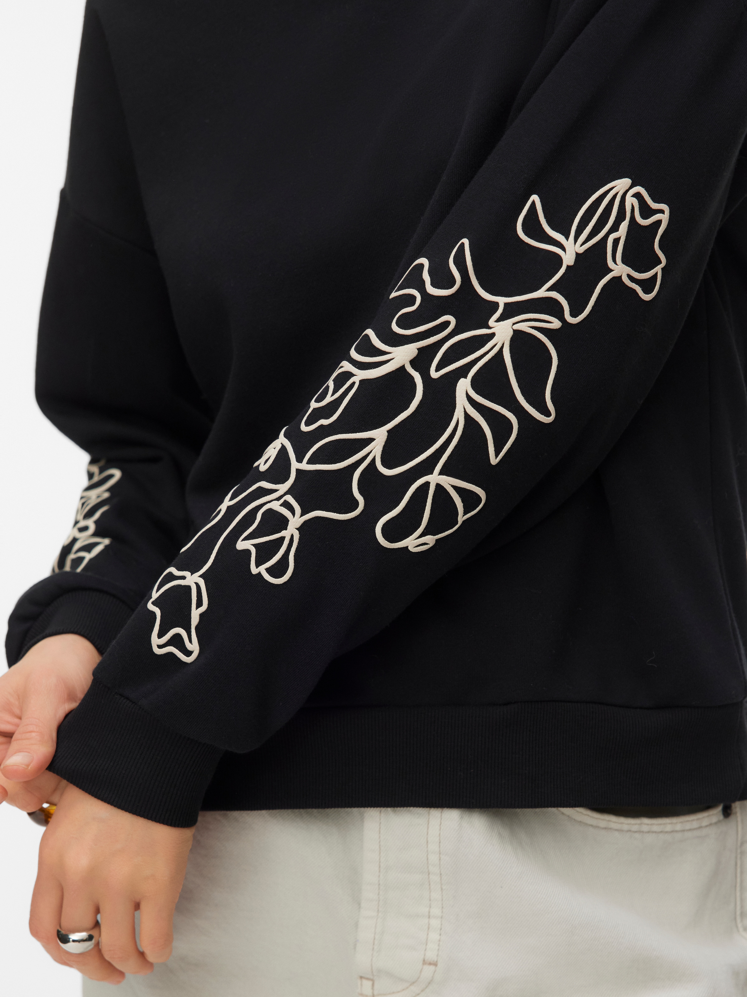 Vero Moda Sweatshirt »VMLADA L/S O-NECK SWEATSHIRT JRS BTQ«, Baumwollmischung, regular fit
