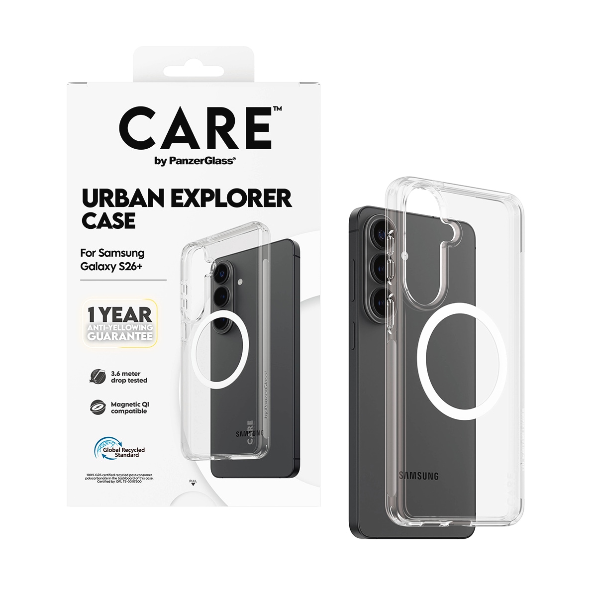 CARE by PanzerGlass Handyhülle »Urban Explorer Case mit Qi für Samsung Galaxy S26+« Smartphones Backcover, Schutzhülle, Handyschutzhülle, Case, Schutzcase, stoßfest