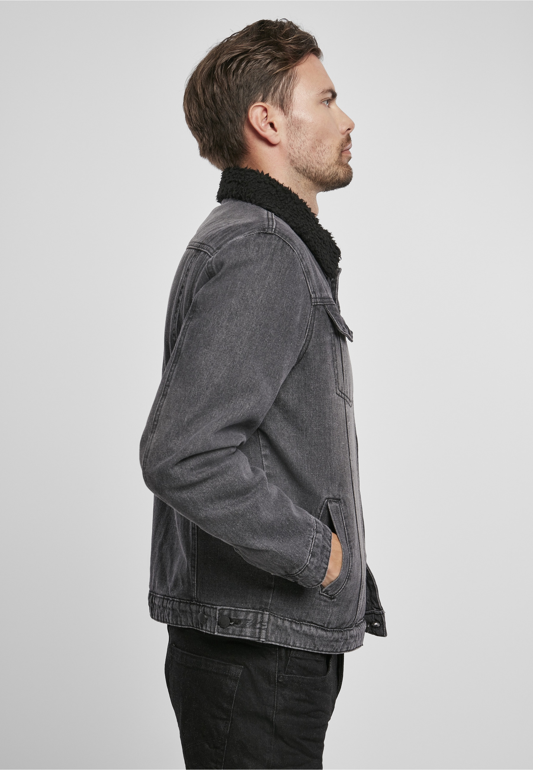 Brandit Allwetterjacke »Brandit Herren Sherpa Demin Jacket« 1 Stk. tlg. ohne Kapuze