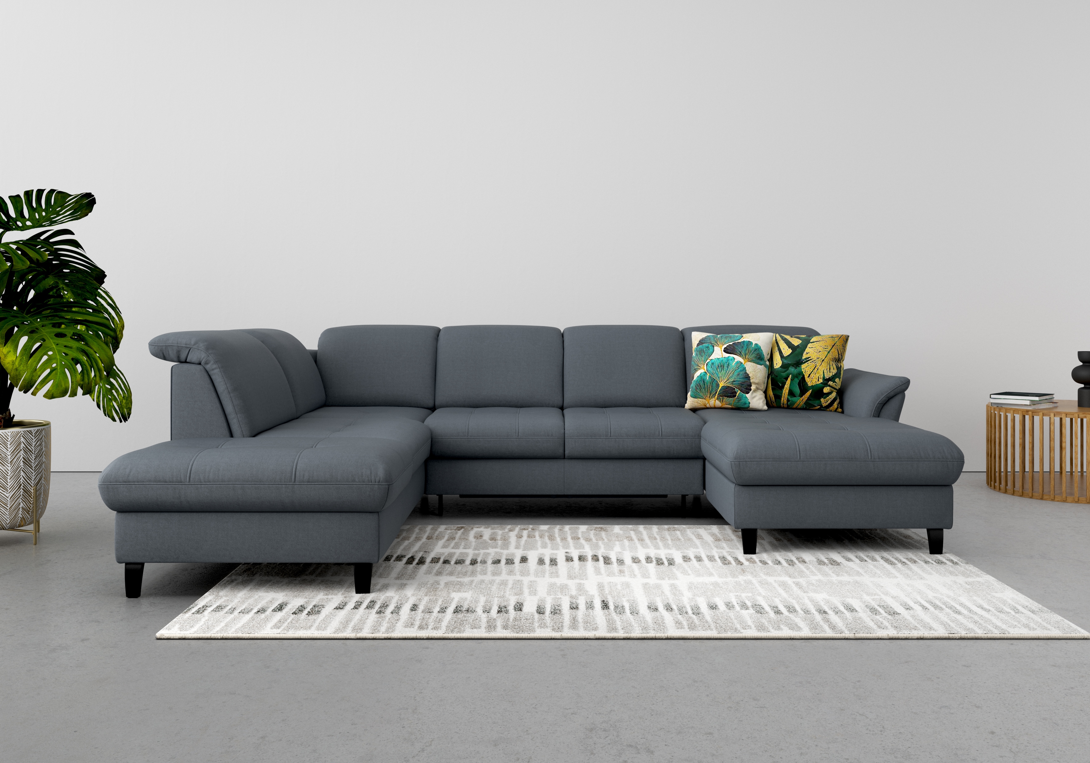 sit&more Wohnlandschaft "Maggiore U-Form" wahlweise mit Kopfteilverstellung, Schlaffunktion und Stauraum