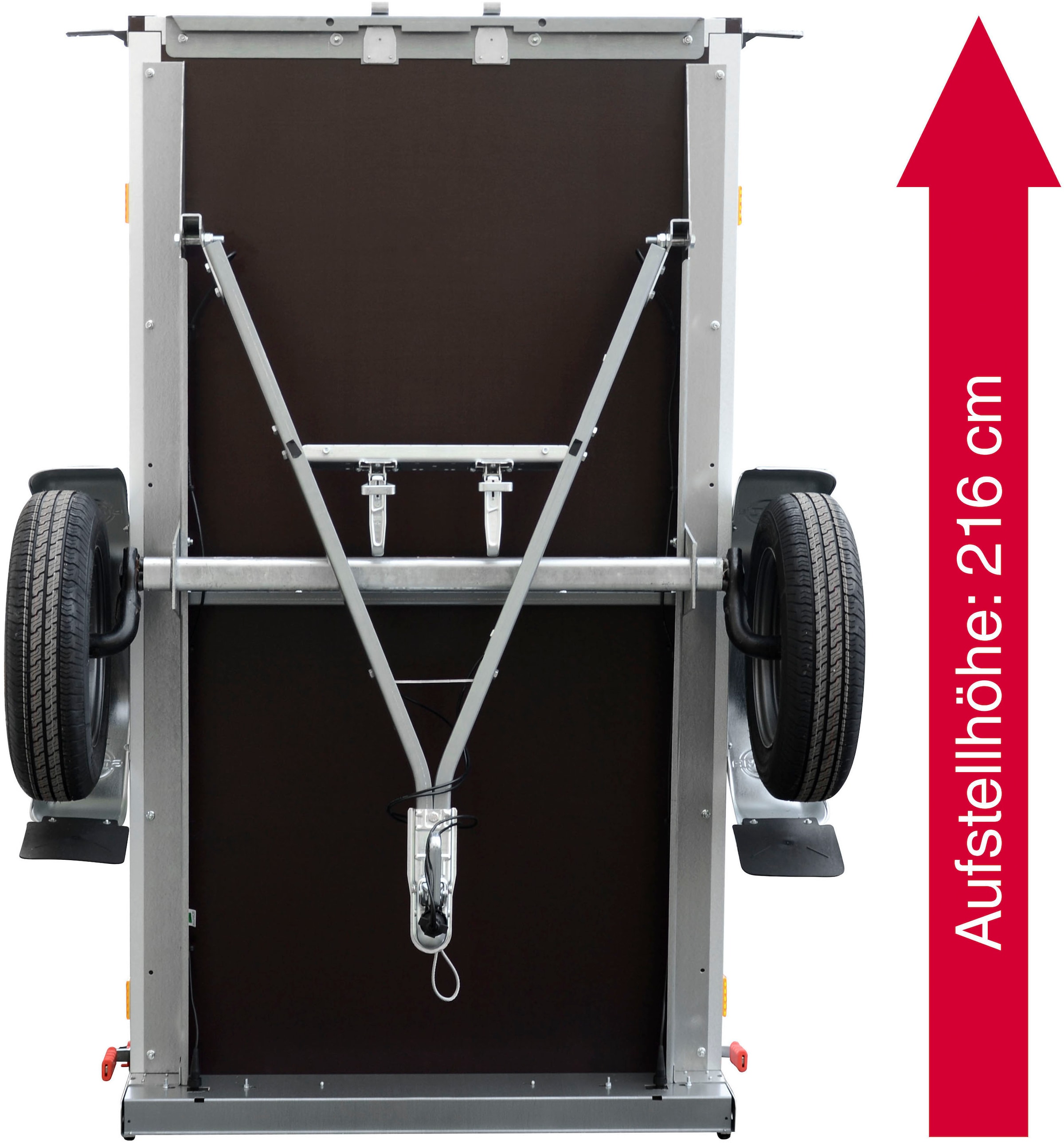 STEMA PKW-Anhänger »Basic 750 Kippsdeichsel«, (3 tlg., ink. 80 cm Hochplanen-Set)