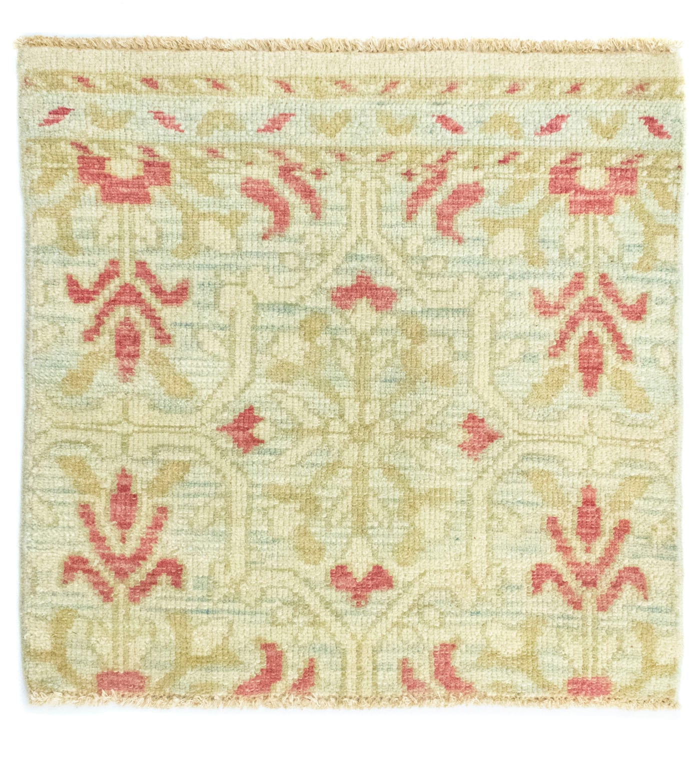 morgenland Wollteppich »Designer Teppich handgeknüpft beige«, quadratisch, handgeknüpft