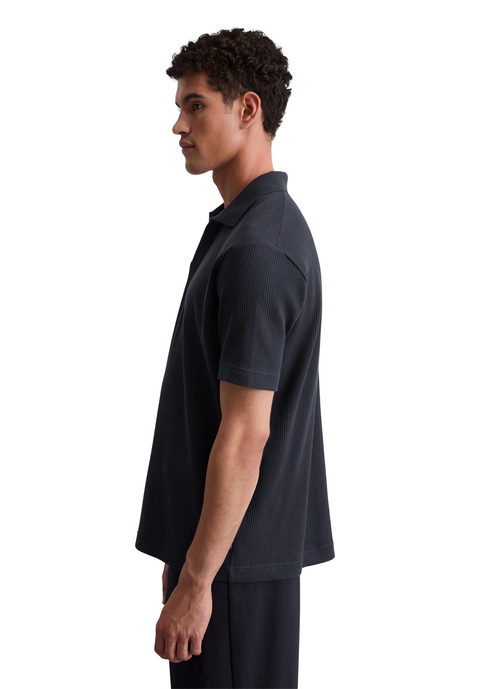 Marc O'Polo Poloshirt »mit elastischer Rippstruktur«