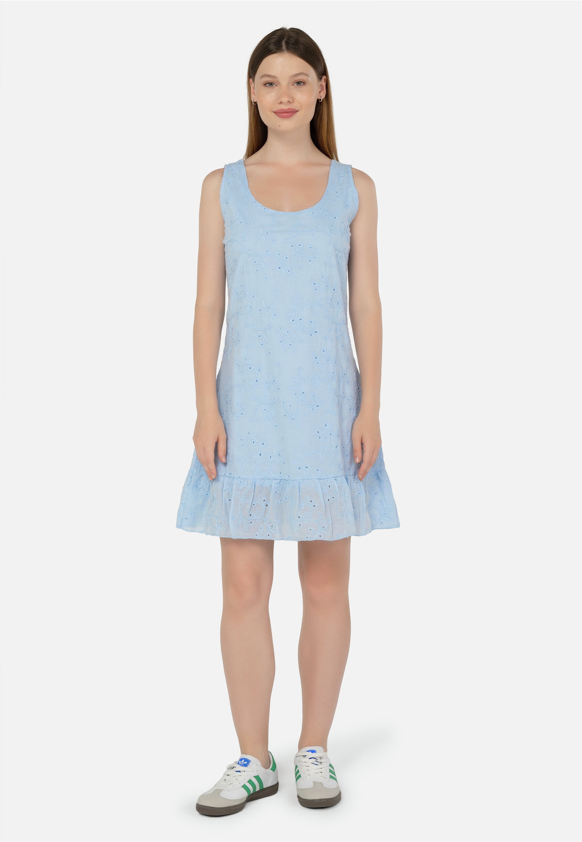 freshlions Jerseykleid "Avery" 1 Stk. tlg. mit gerafftem Faltenrock günstig online kaufen