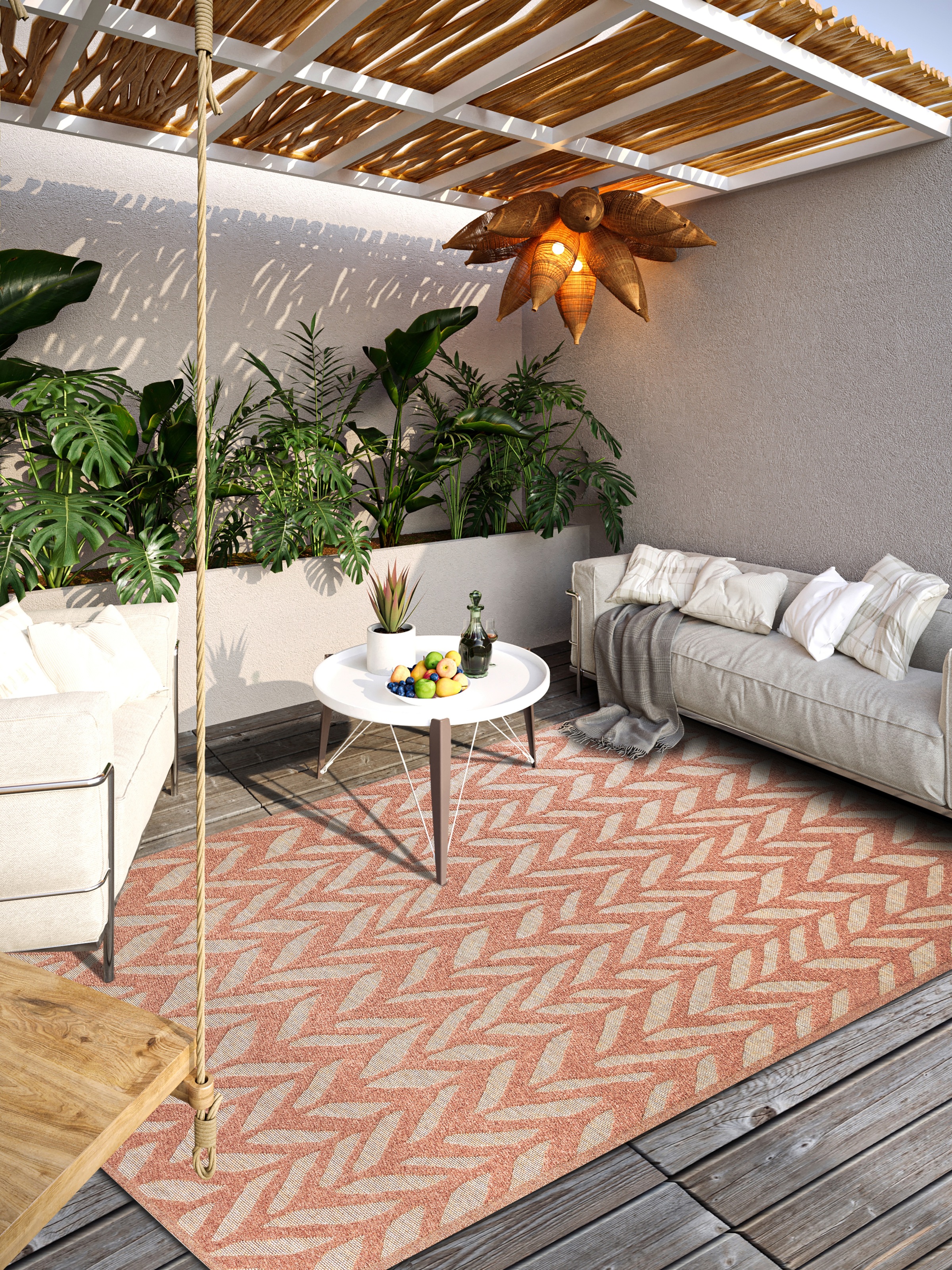 Villeroy & Boch Outdoorteppich "Georgette" rechteckig 4 mm Höhe In-& Outdoo günstig online kaufen
