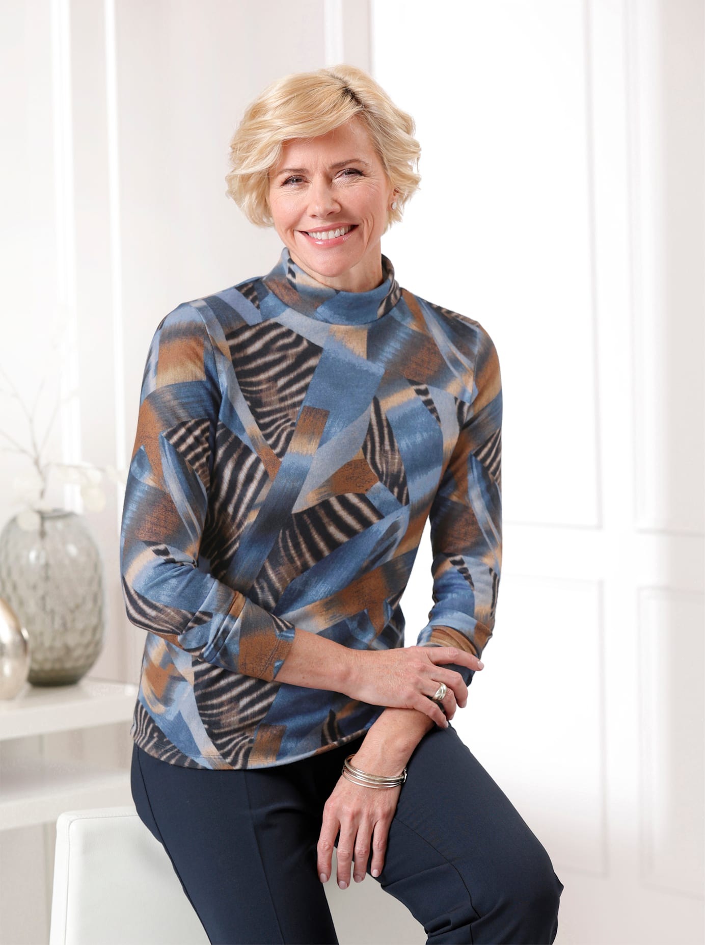 Classic Stehkragenshirt "Winter-Shirt" 1 Stk. günstig online kaufen