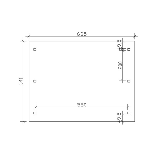 Skanholz Doppelcarport »Franken«, Leimholz-Nordisches Fichtenholz, 550 cm,  dunkelgrau auf Rechnung | BAUR