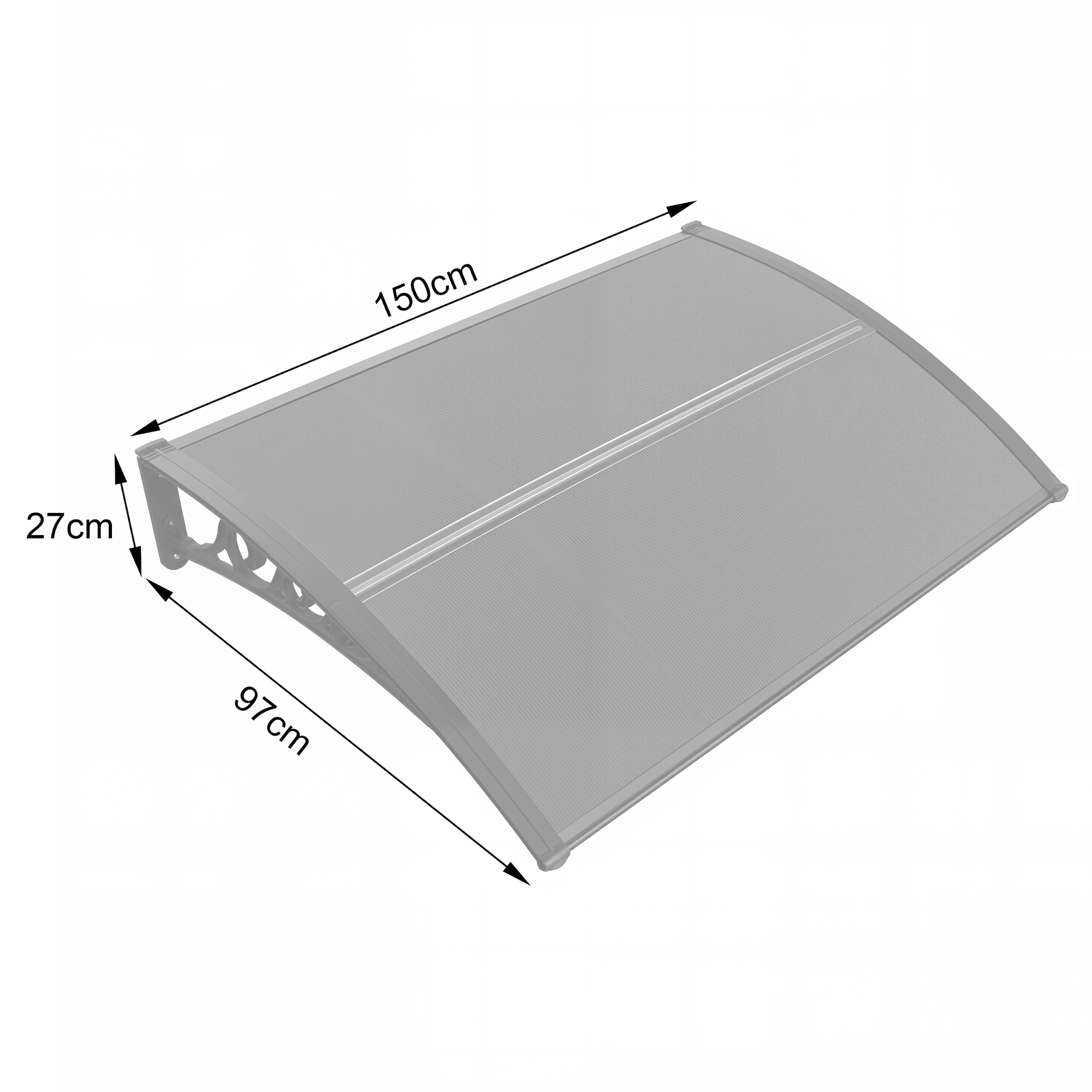 KONIFERA Pultvordach »DA 100« verschiedene Größen
