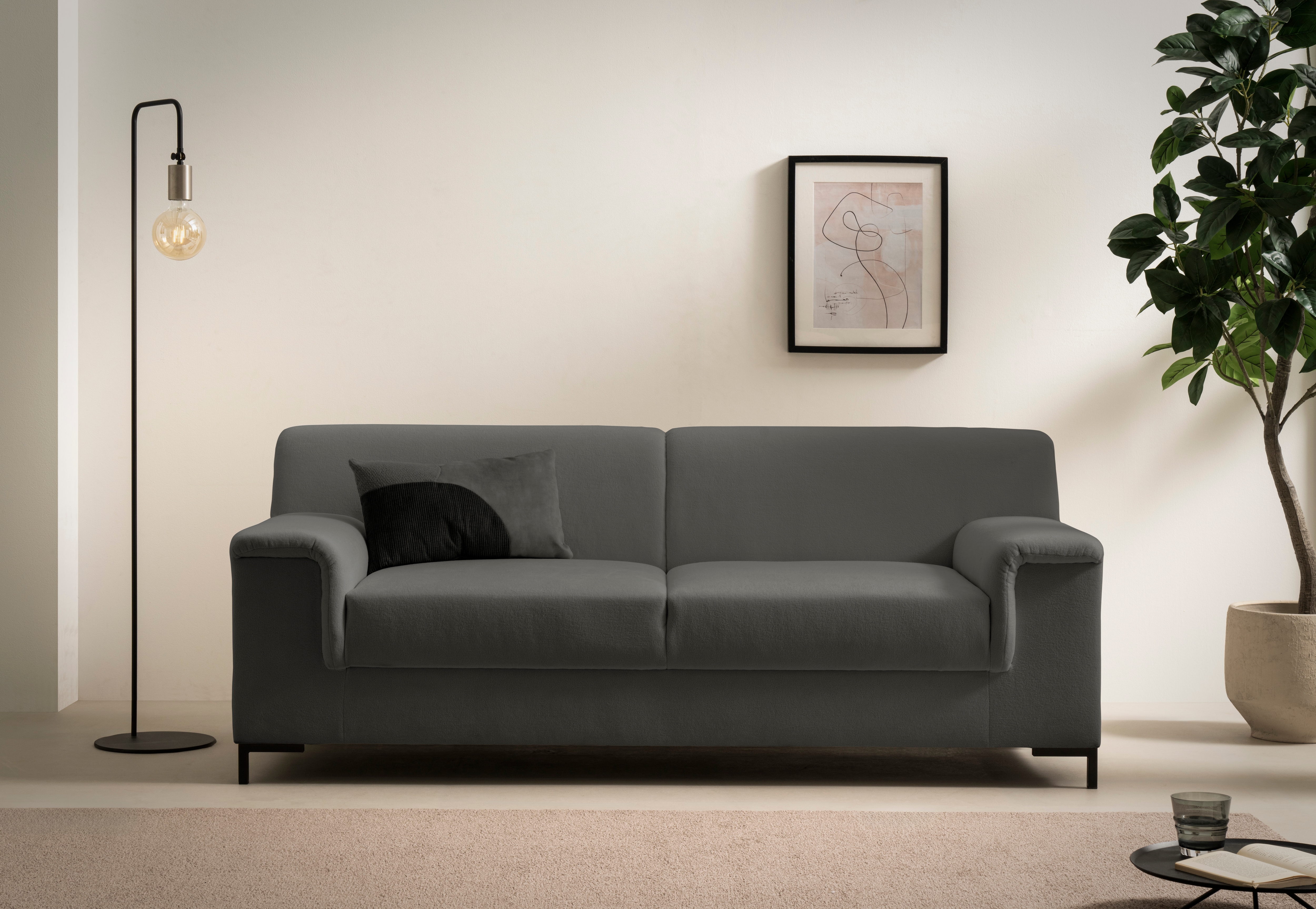 Home affaire 2,5-Sitzer "Jamie 2 auch in Cord B/T/H: 192/81/76 cm" zeitlos, modern, mit komfortablem Federkern