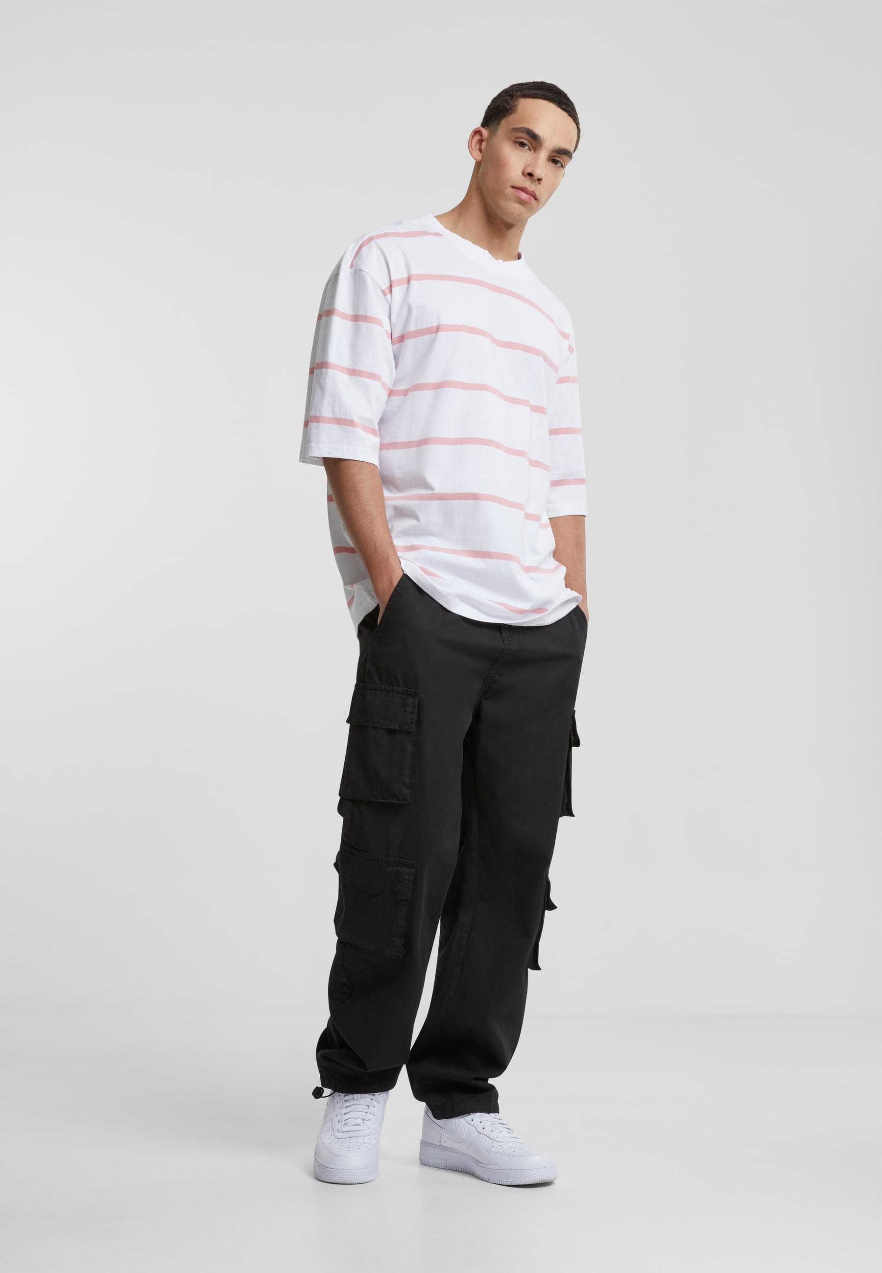 URBAN CLASSICS T-Shirt »Urban Classics Herren Oversized Sleeve Modern Stripe Tee«, (1 tlg.)