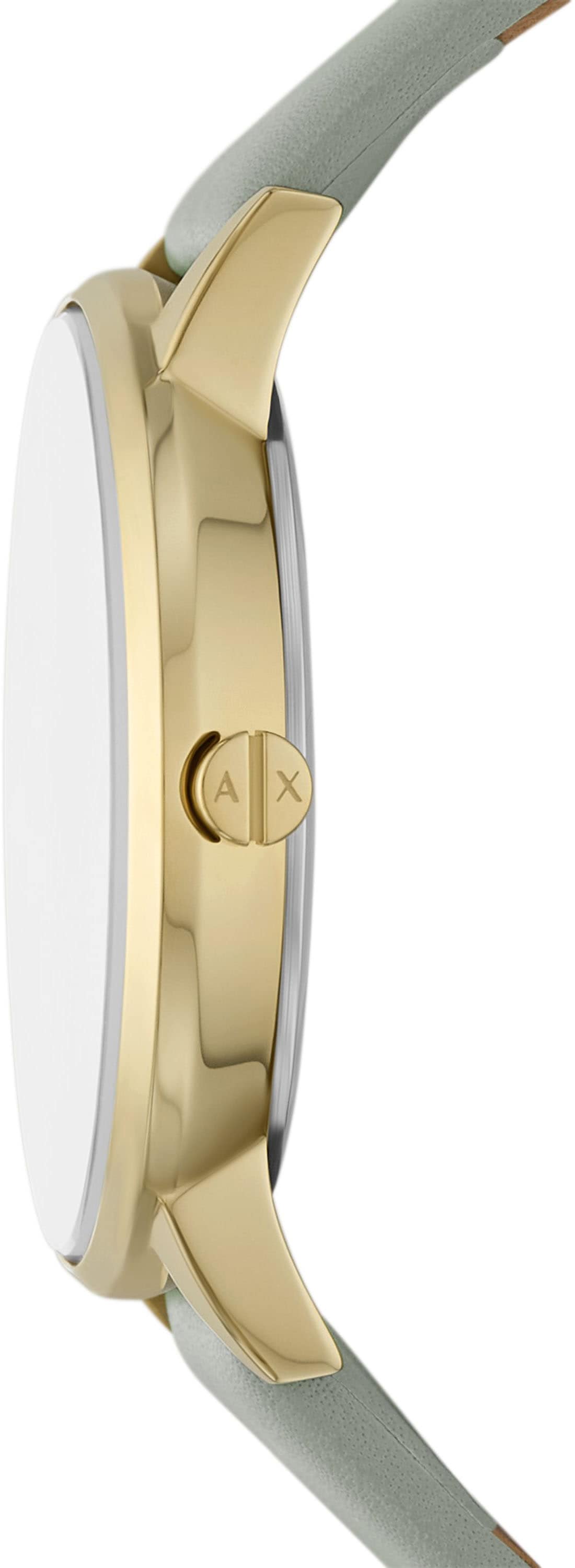 ARMANI EXCHANGE Quarzuhr, Armbanduhr, Damenuhr, Lederarmband, analog