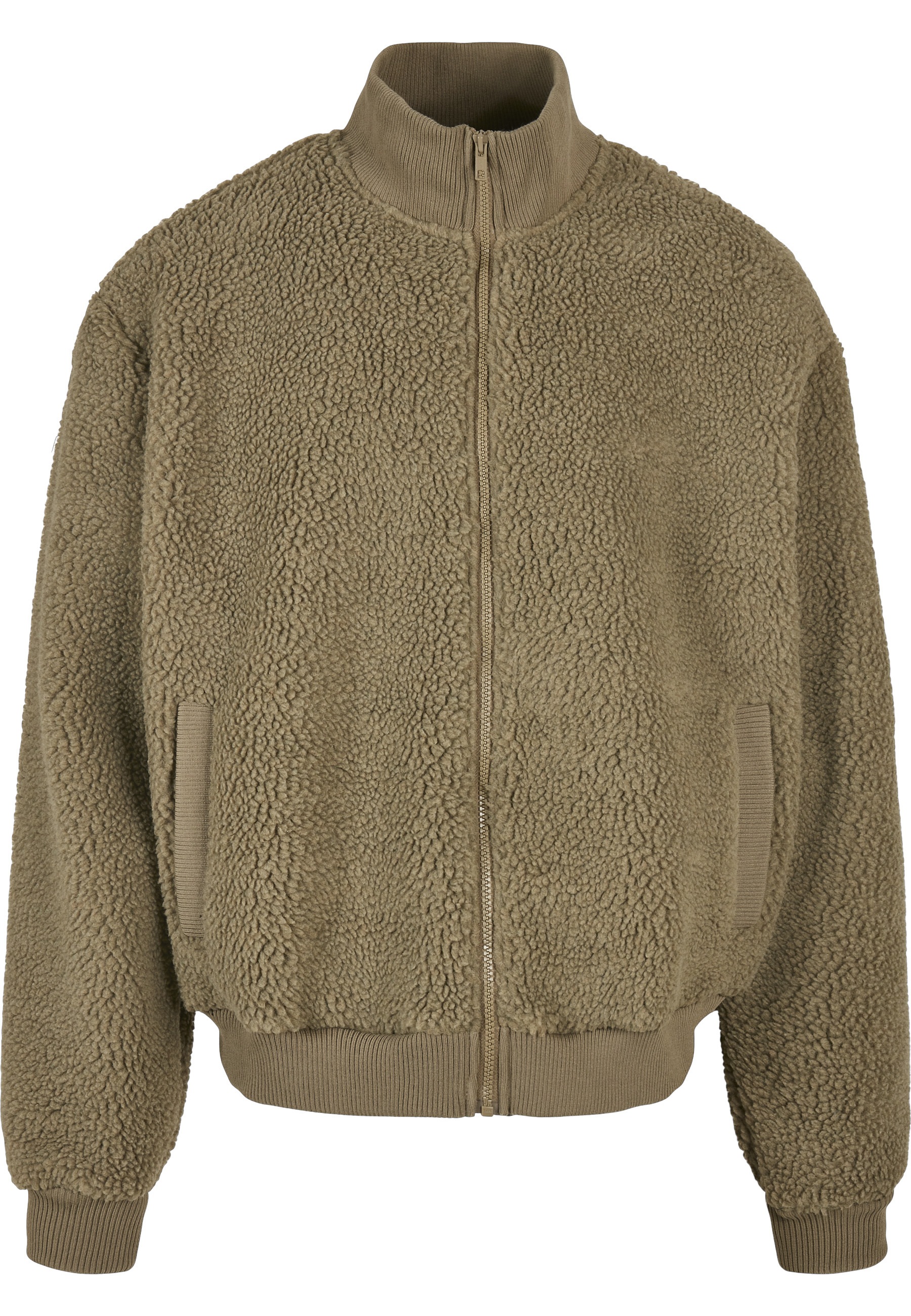 URBAN CLASSICS Winterjacke »Urban Classics Herren Boxy Sherpa Jacket« 1 Stk. tlg. ohne Kapuze