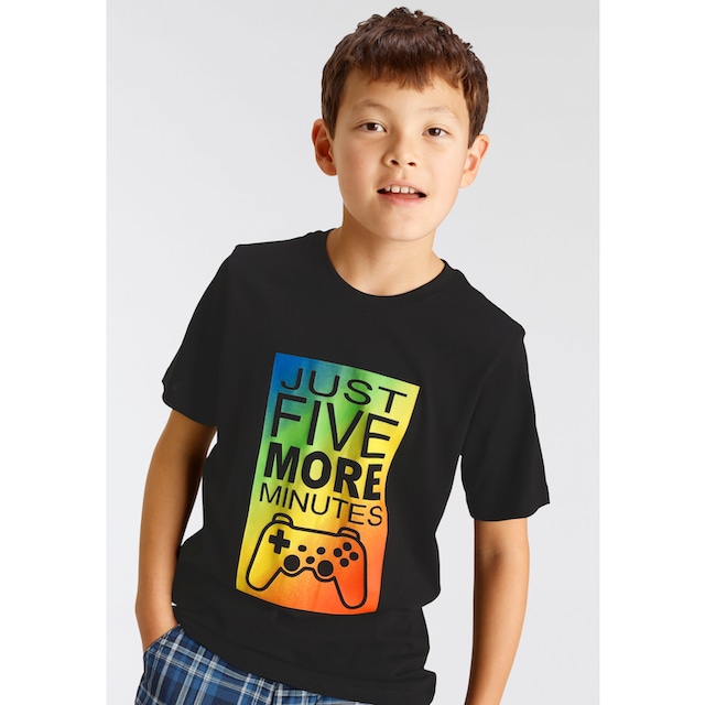 KIDSWORLD T-Shirt »JUST 5 MORE MINUTES«, Gamer Spruch online kaufen | BAUR
