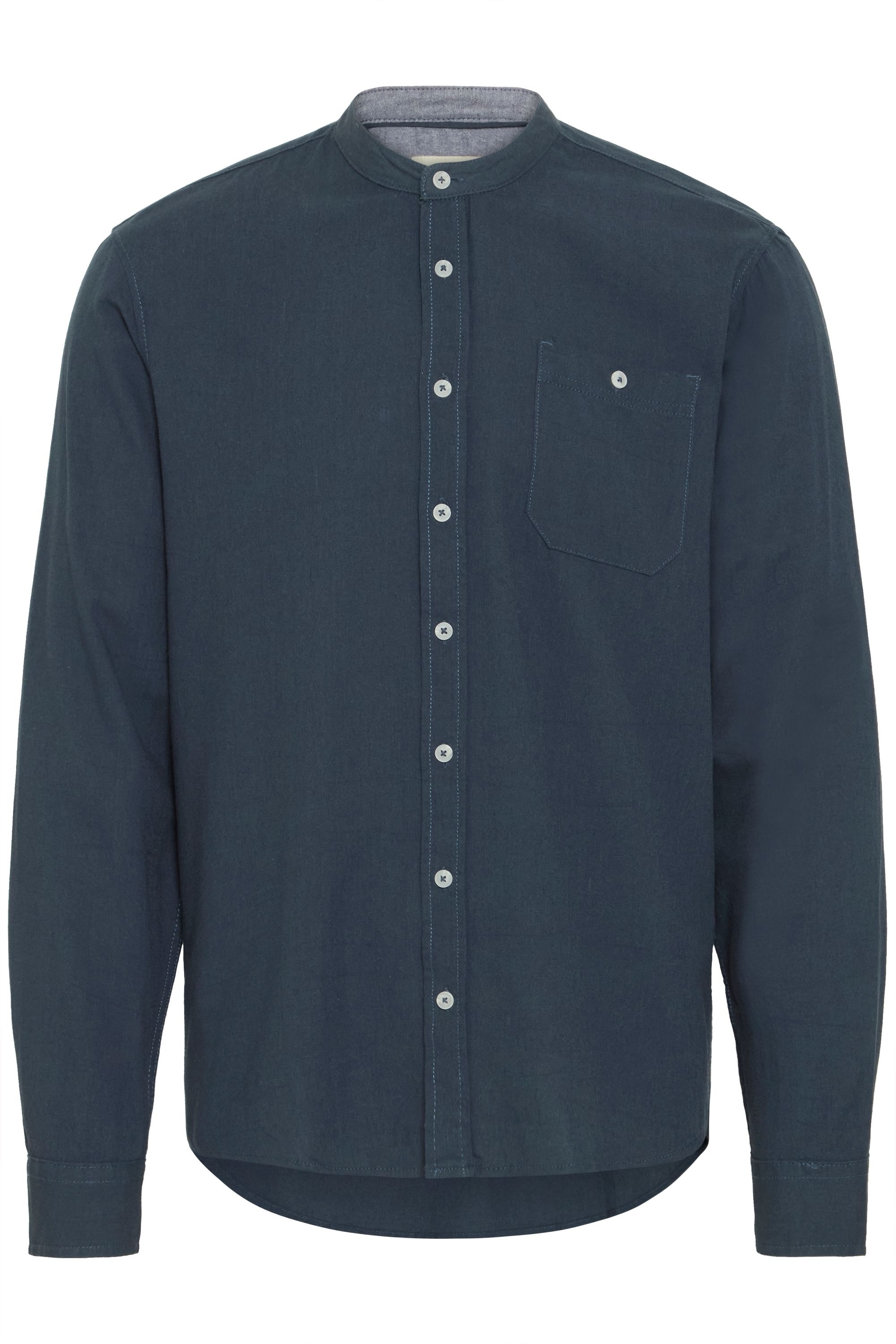 Blend Langarmhemd "BHBobby Shirt mandarin", Stilvolles Langarmhemd aus Lein günstig online kaufen