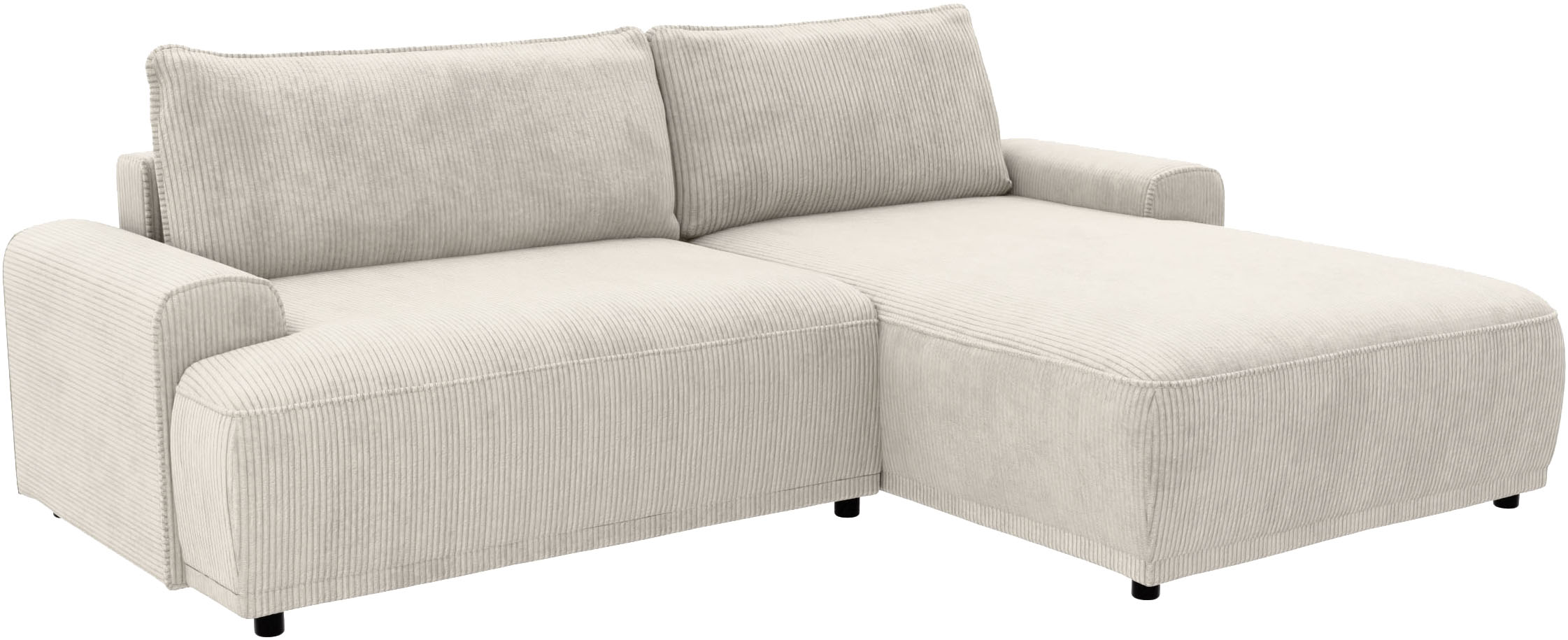 Thumbnail - TRENDMANUFAKTUR Ecksofa "Fordon, Schlafsofa mit Bettkasten, Couch in L-Form, Breite 250 cm", in Cordstoff HYPER, cream, ...