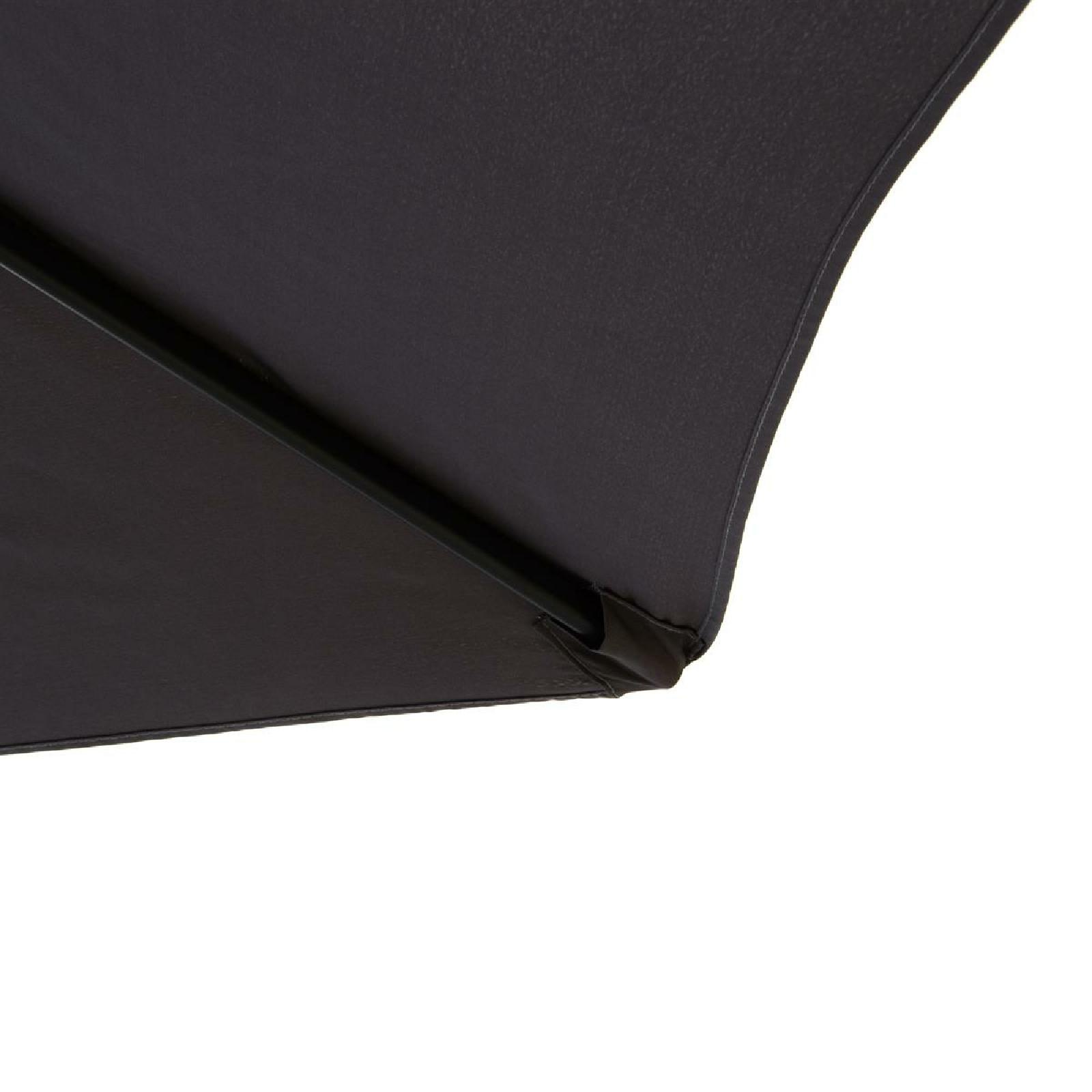 Sonnenschirm VCM "XXL Doppelsonnenschirm - Anthrazit mit Kurbel", grau (anthrazit), Obermaterial: 100% Sonstiges Material (Ananasfaser) AM_PF ., Standschirme 3