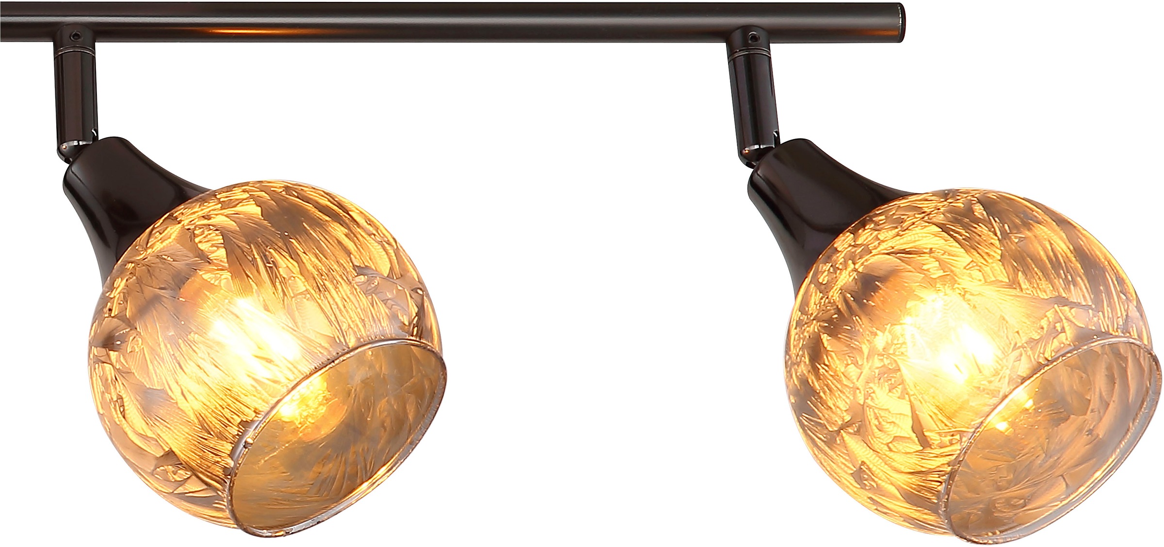 GLOBO LIGHTING Deckenspot »FROSTA« E14 1 Stk. Schwarz-chrome Strahler mit geeistem Glas, dreh-/schwenkbar