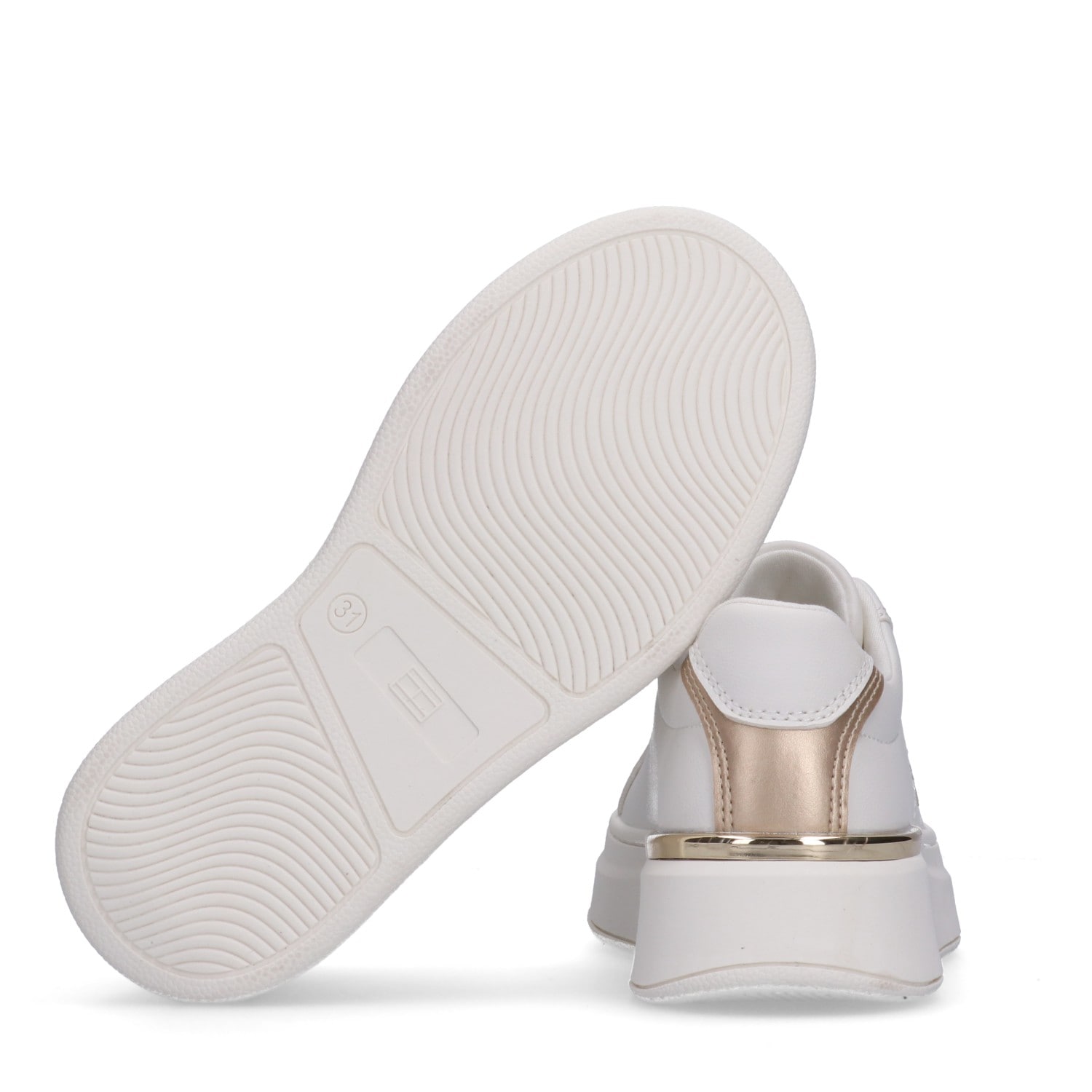 Tommy Hilfiger Sneaker, Plateausneaker, Schnürschuh mit Metallic Einsatz