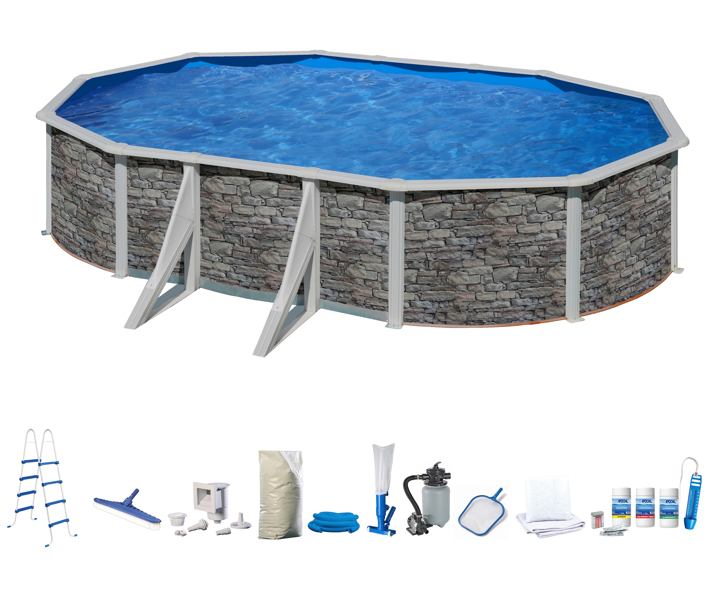 my POOL BWT Ovalpool in moderner Steinoptik, Höhe 132 cm, verschiedene Größ günstig online kaufen