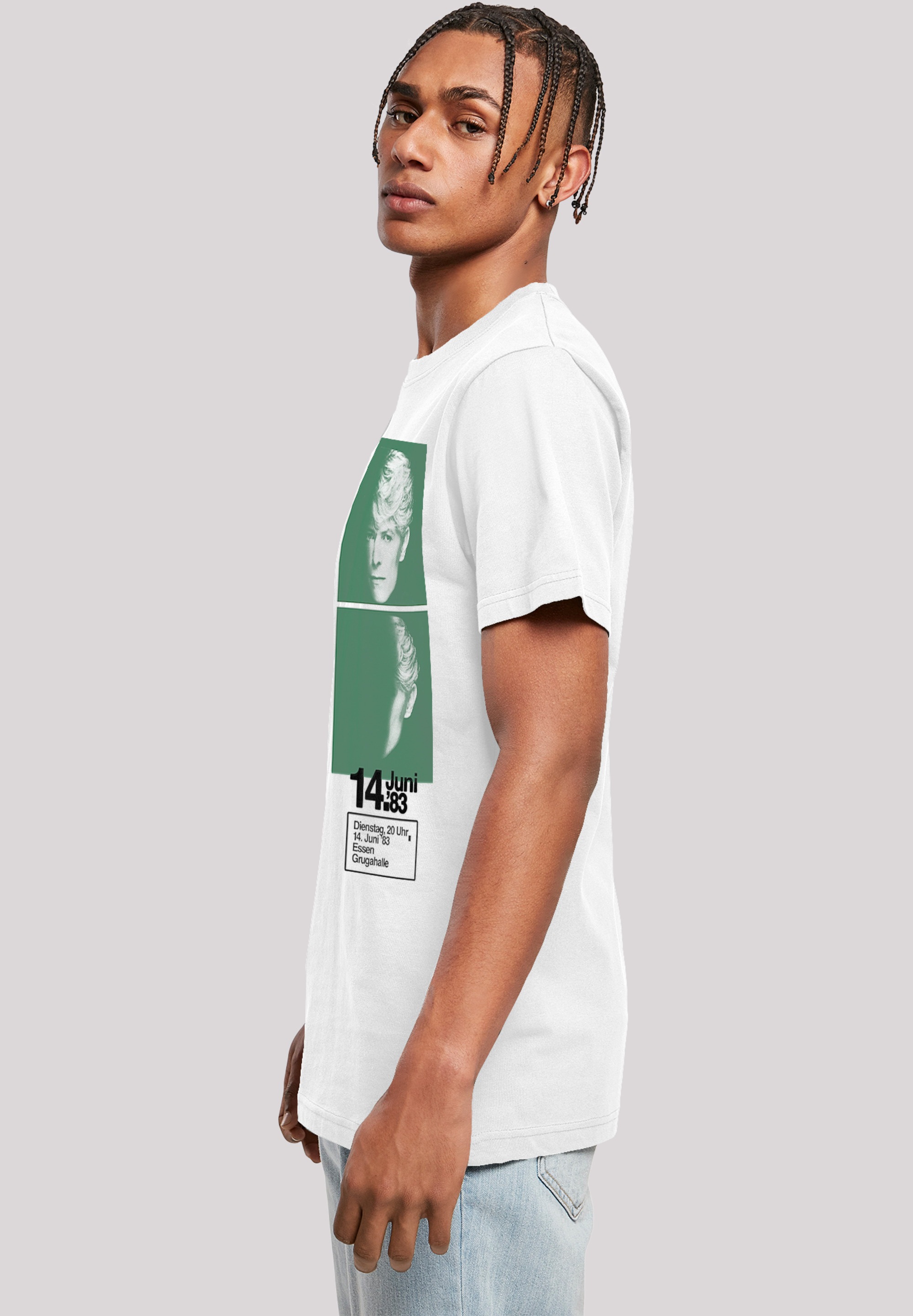 F4NT4STIC T-Shirt »David Bowie 1983 Concert Poster«, Herren,Premium Merch,Regular-Fit,Basic,Bandshirt