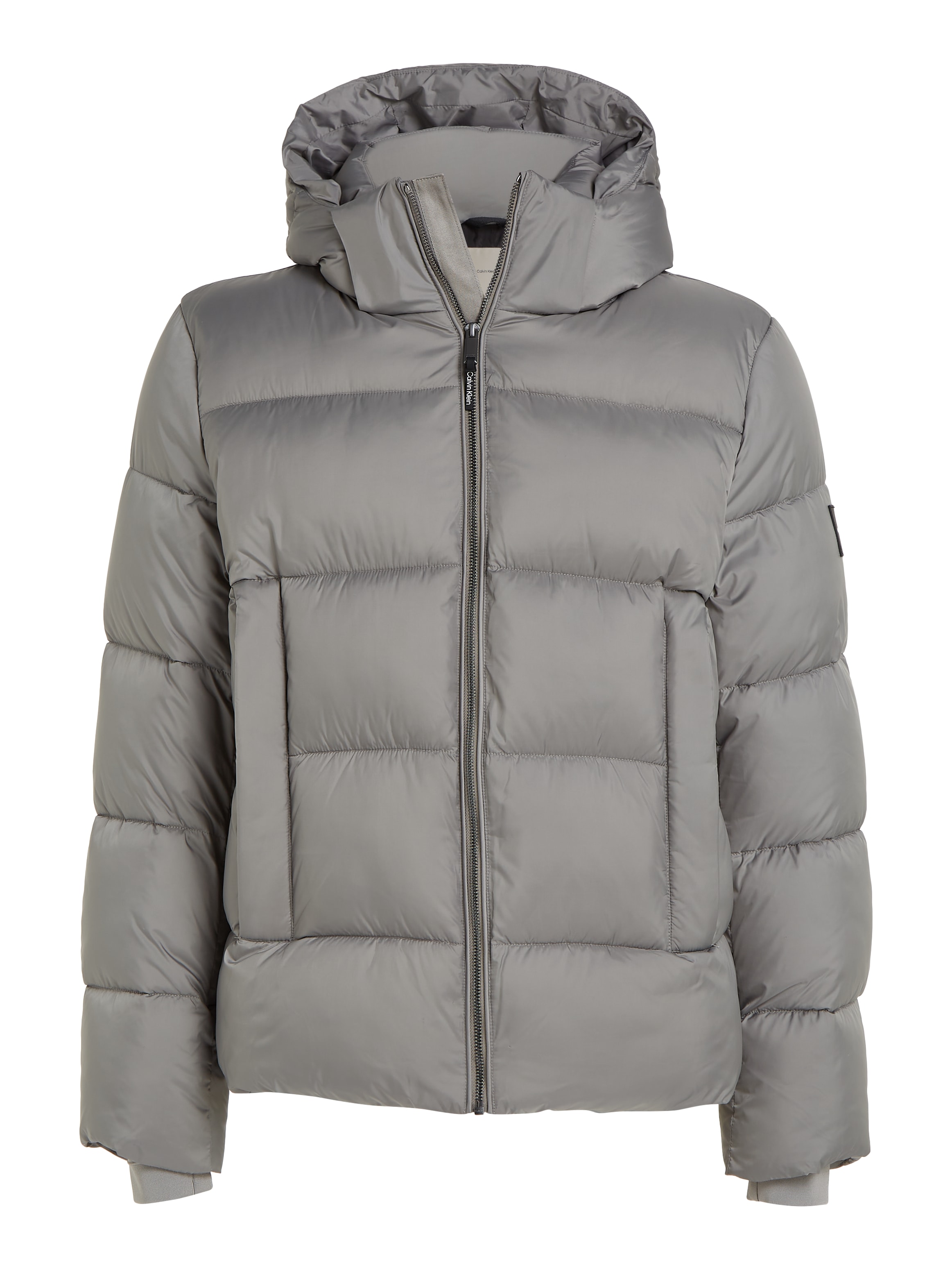 Calvin Klein Outdoorjacke »HOODED QUILT PUFFER MW«, mit Kapuze, mit Logopatch