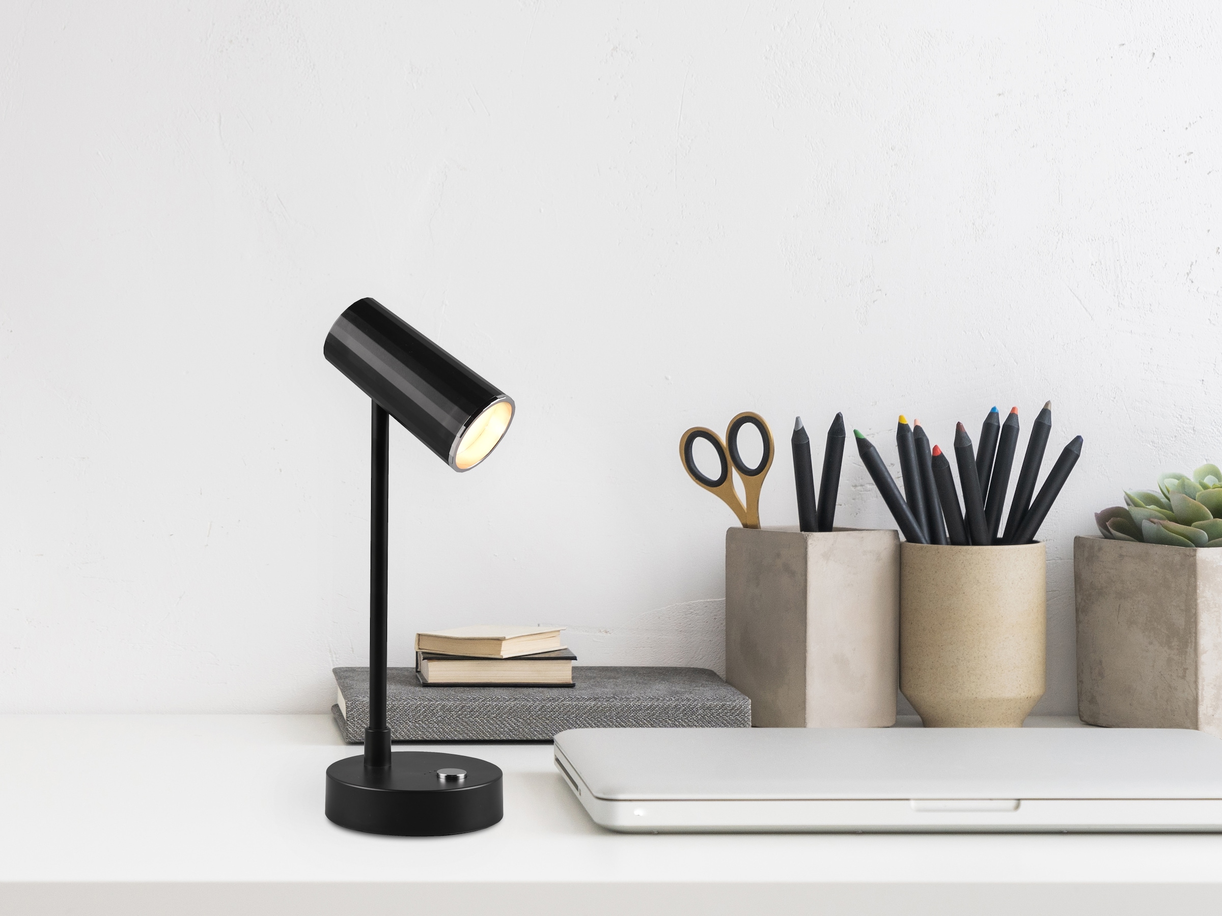 REALITY Leuchten LED Tischleuchte »Lenny«, 1 flammig, Leuchtmittel LED-Board | LED fest integriert, Akku Tischlampe mit USB-C Anschluss, dimmbar, Lichtfarbe einstellbar