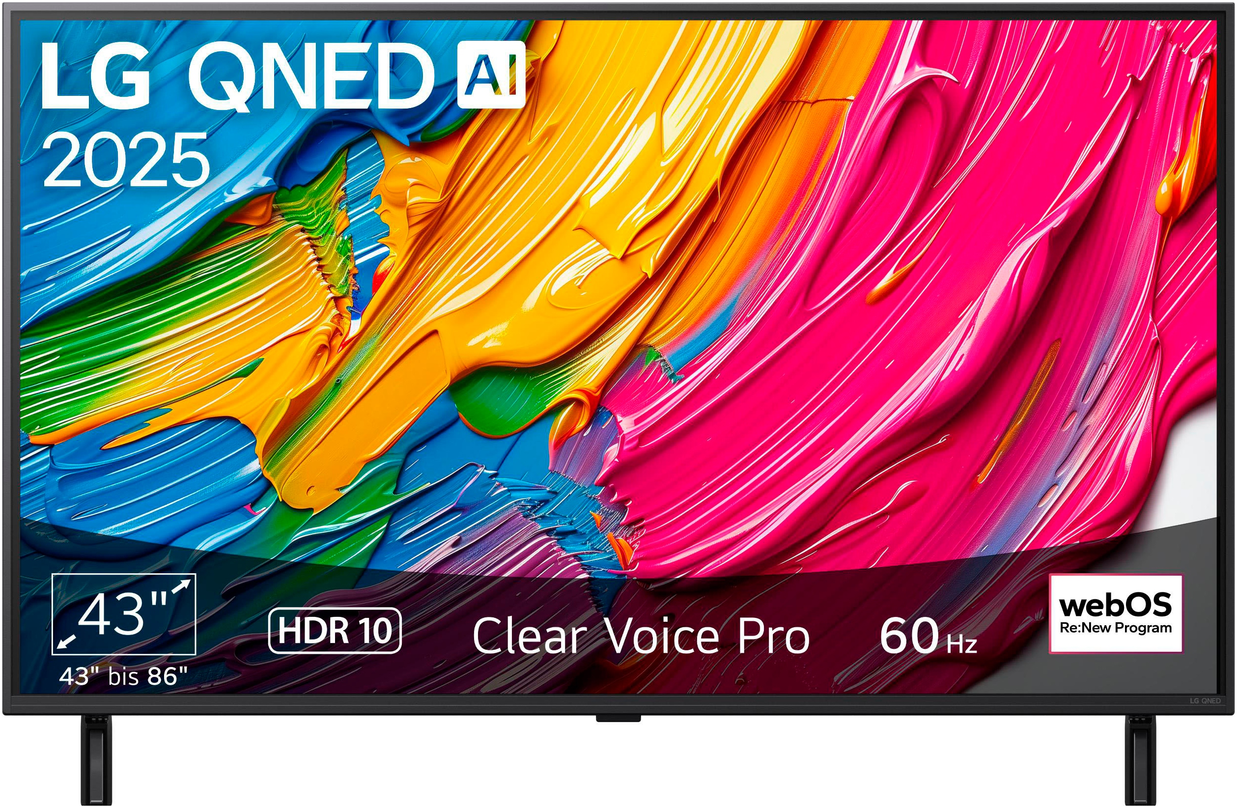 LG QNED-Fernseher "43QNED80A6A", 43 ′′, schwarz, Fernseher