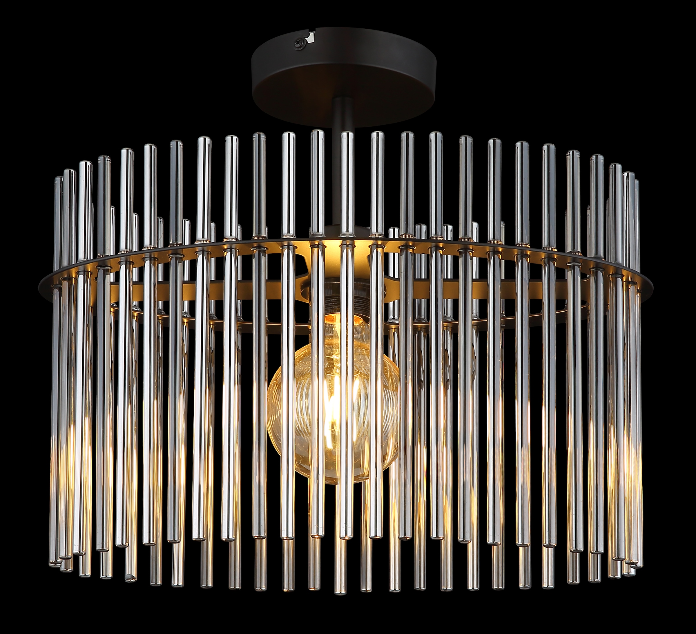 GLOBO LIGHTING Deckenleuchte »GORLEY« E27 1 Stk. Deckenlampe Glasstäbe rauchfarben LxBxH: 400x220x340mm